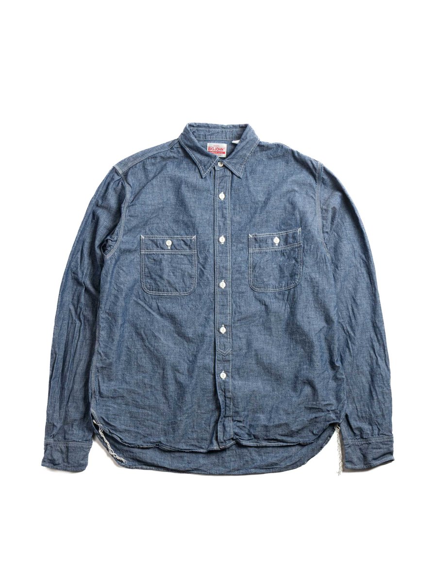 MS003R (01) BIG JOHN SELVEDGE CHAMBRAY WORK SHIRT