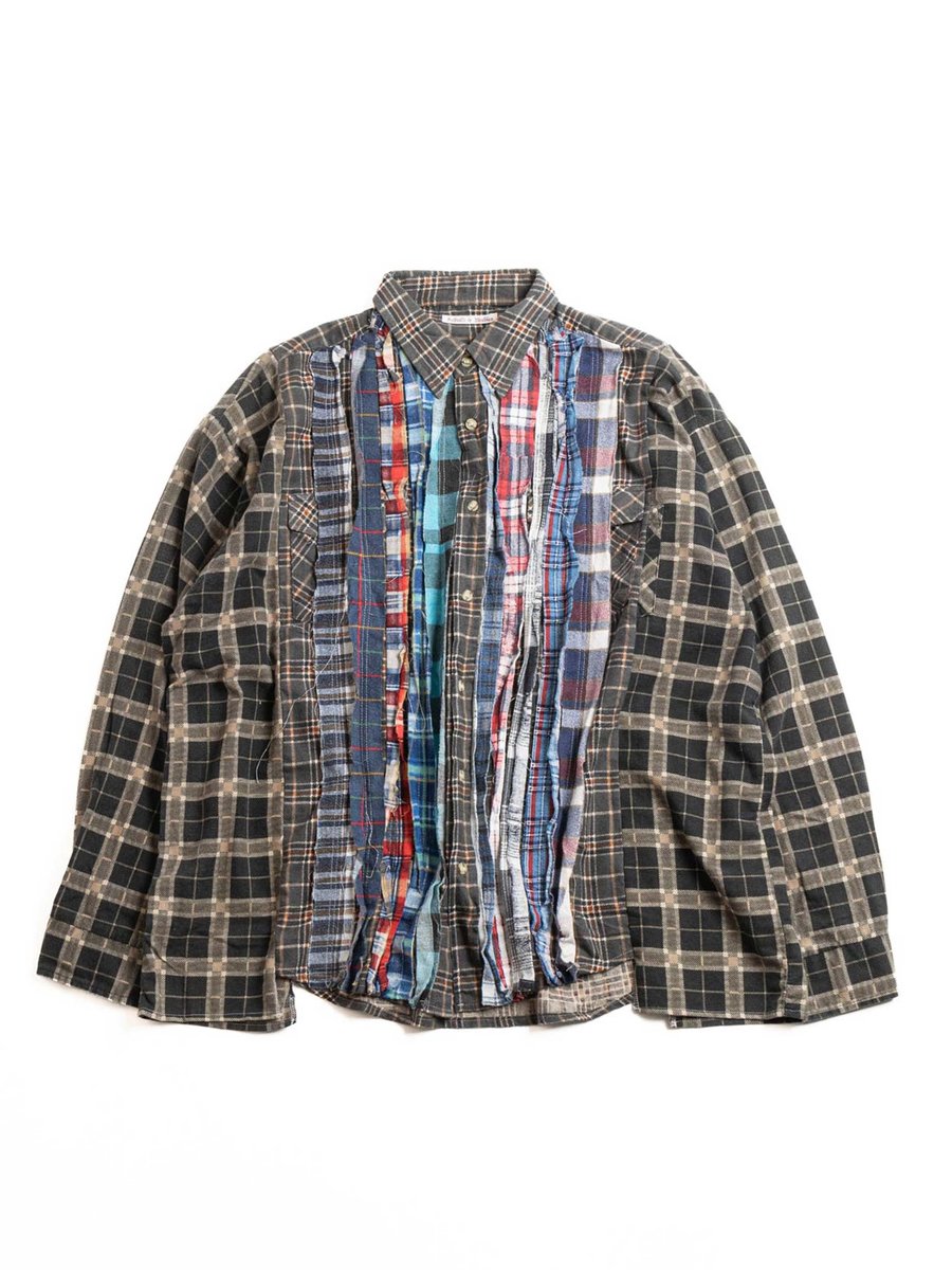 REBUILD BY NEEDLES FLANNEL SHIRT RIBBON WIDE ASSORTED (E)