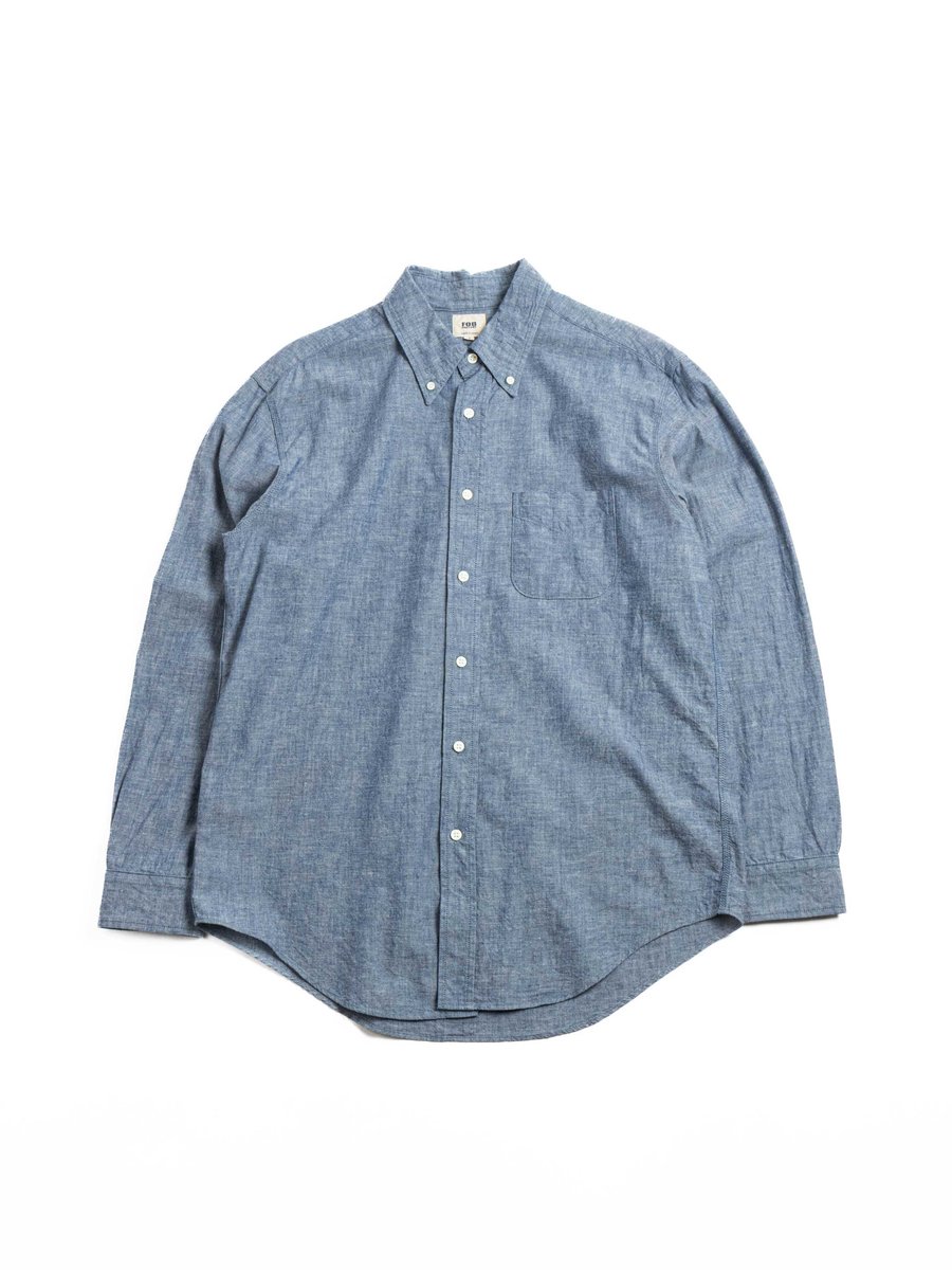 (F3502) 5oz CHAMBRAY B.D SHIRT BLUE