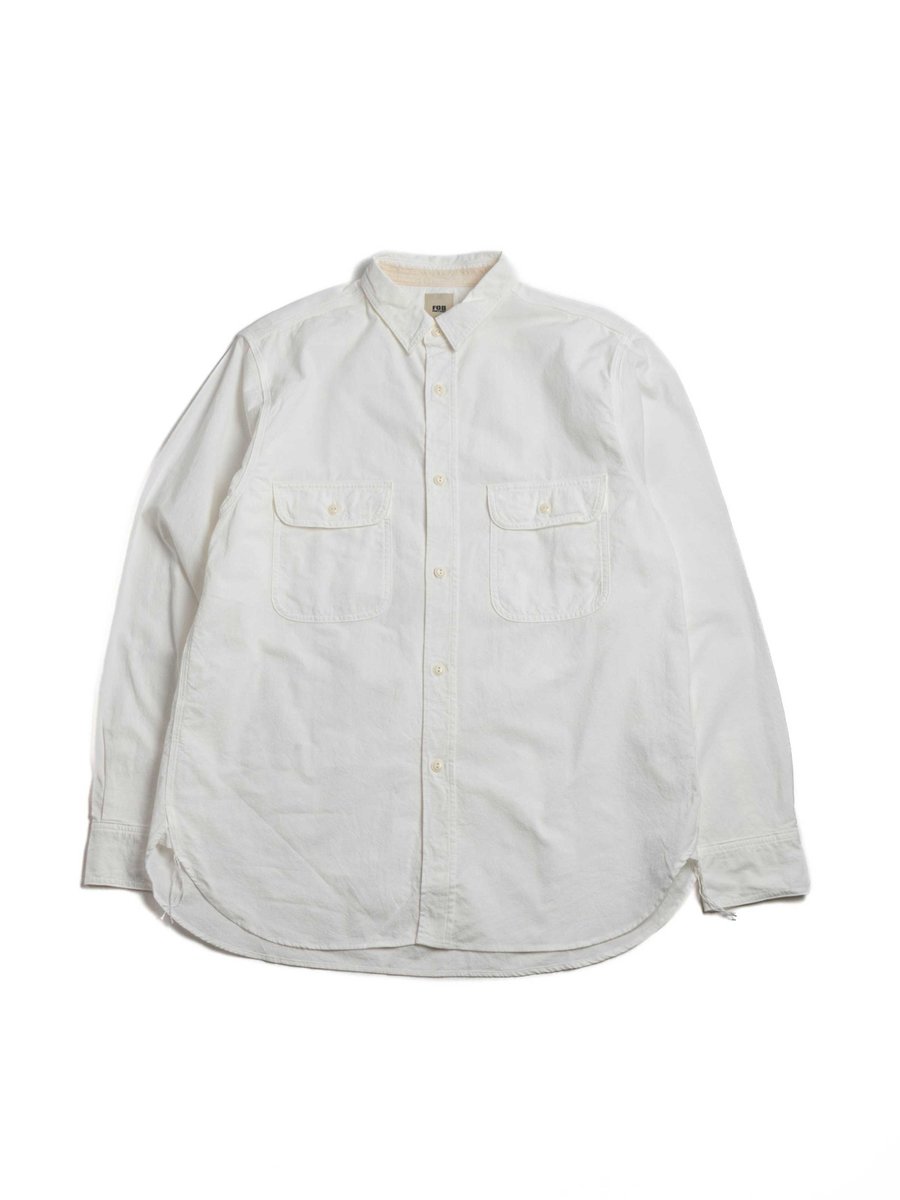 (F3496) OXFORD WORK SHIRT WHITE