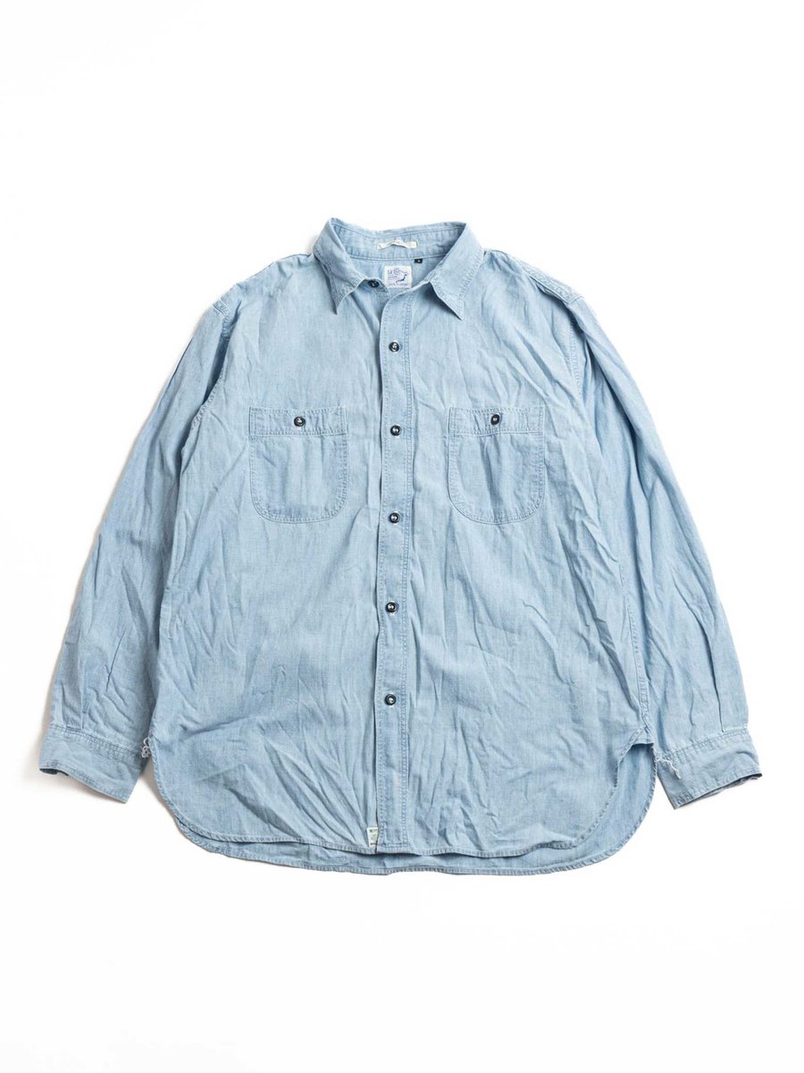 (LOT–V8070) CHAMBRAY VINTAGE WORK SHIRT BLEACH