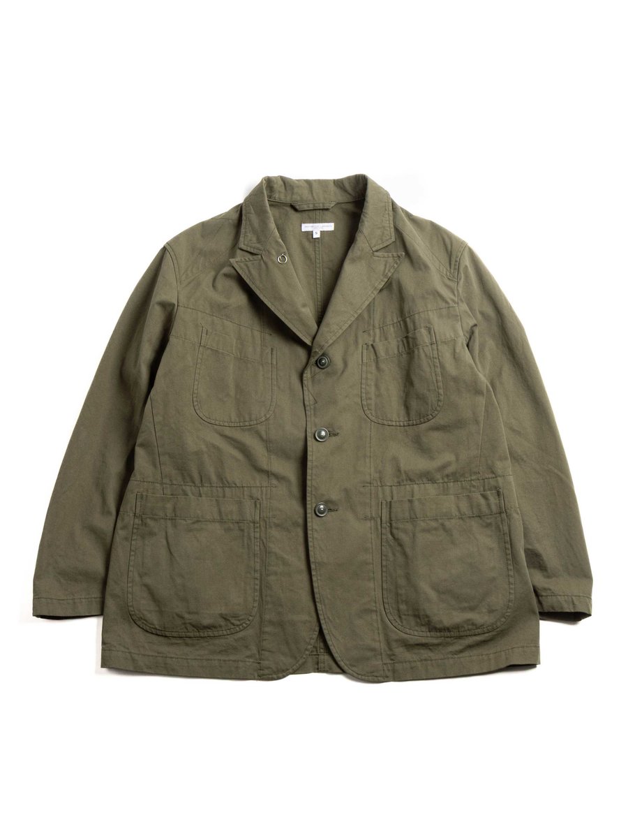 BEDFORD JACKET OLIVE COTTON SANDED CLOTH