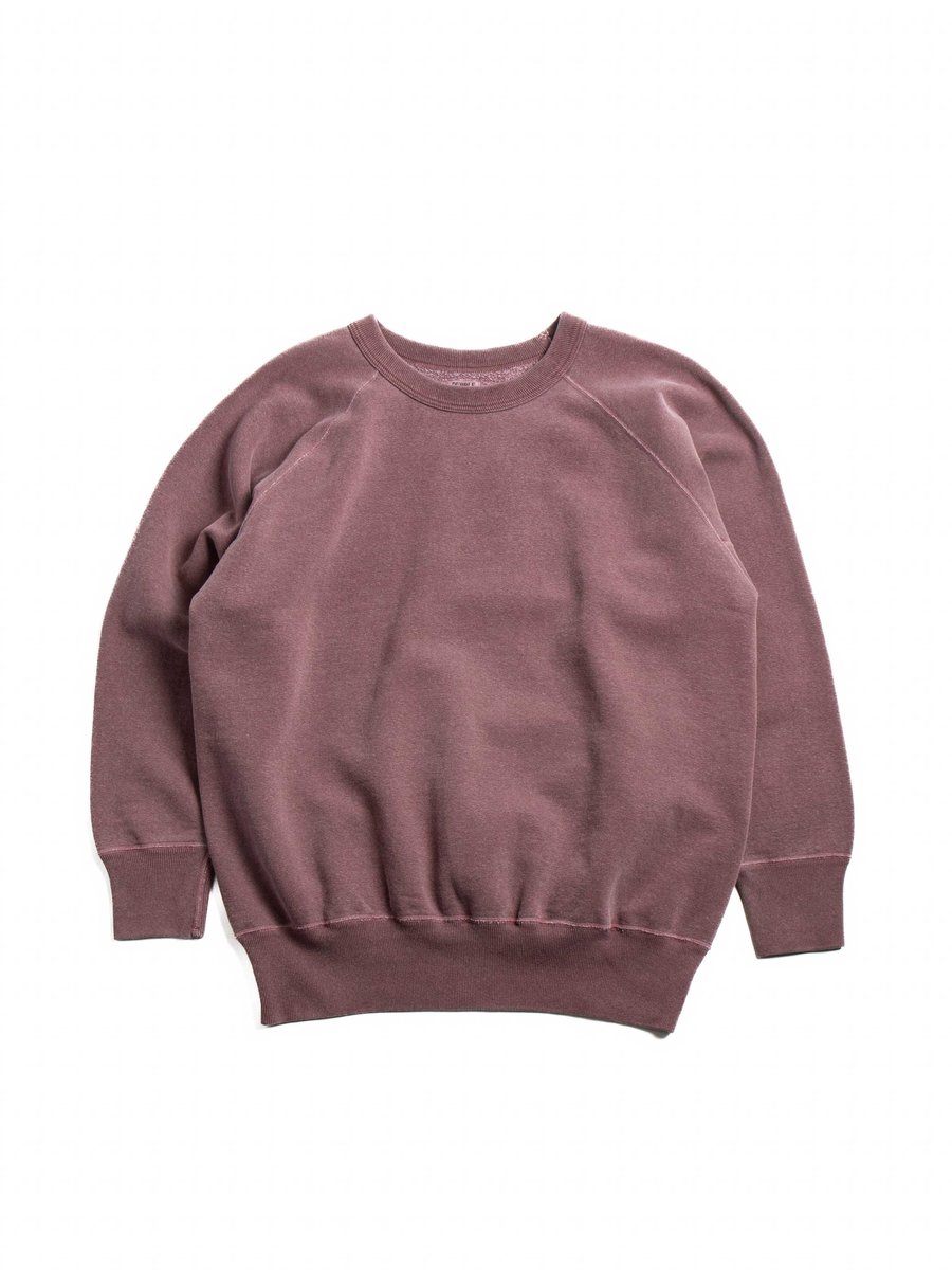 (LOT 83004PD) FLATSEAMS RAGLAN SWEAT SHIRT P.D. BORDEAUX