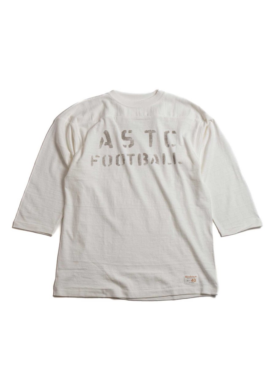 LOT 4063 ¾ SLEEVE FOOTBALL TEE ASTC OFF WHITE