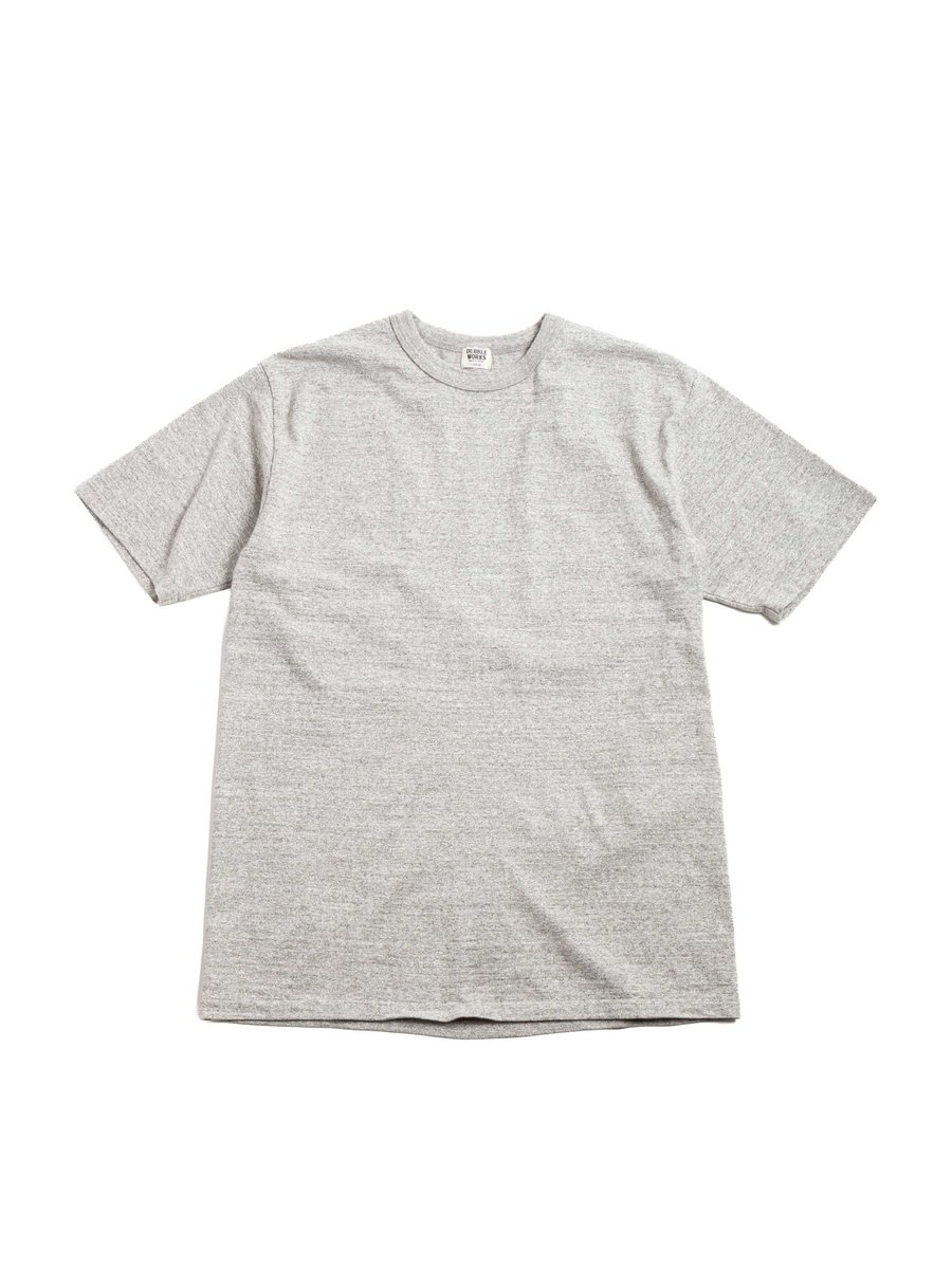 (LOT 35001) 7.7oz FALLEN COTTON MID WEIGHT S/S TEE / HEATHER GREY