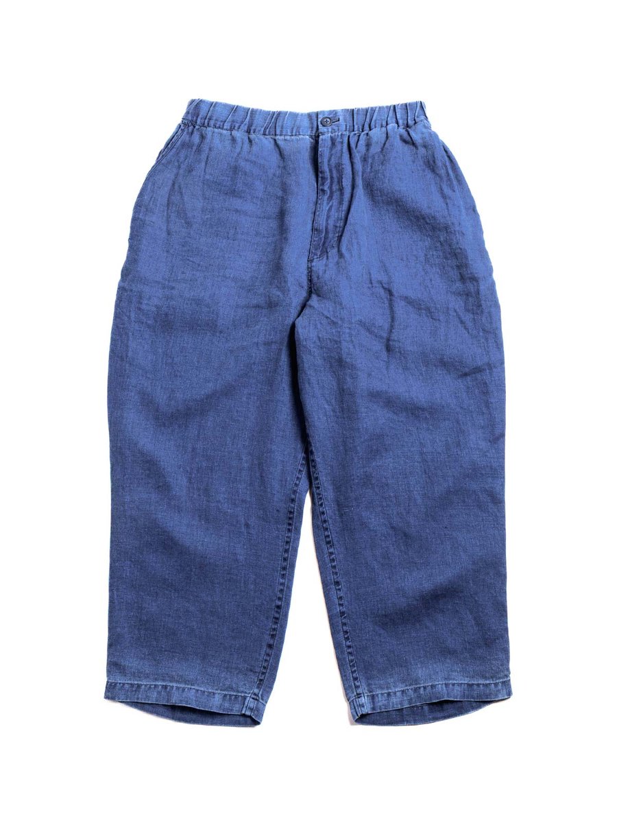 INDIGO LINEN EASY PANTS BLUE