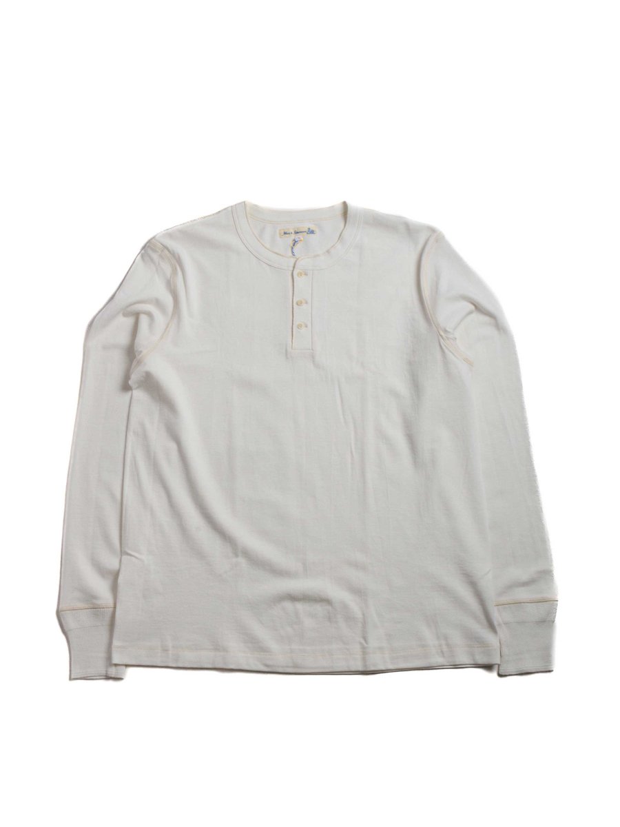 GOOD ORIGINALS 204 LONG SLEEVE HENLEY WHITE