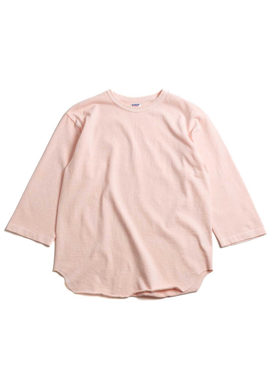 LOT 58105PD HEAVY PIGMENT DYED BASEBALL TEE PINK