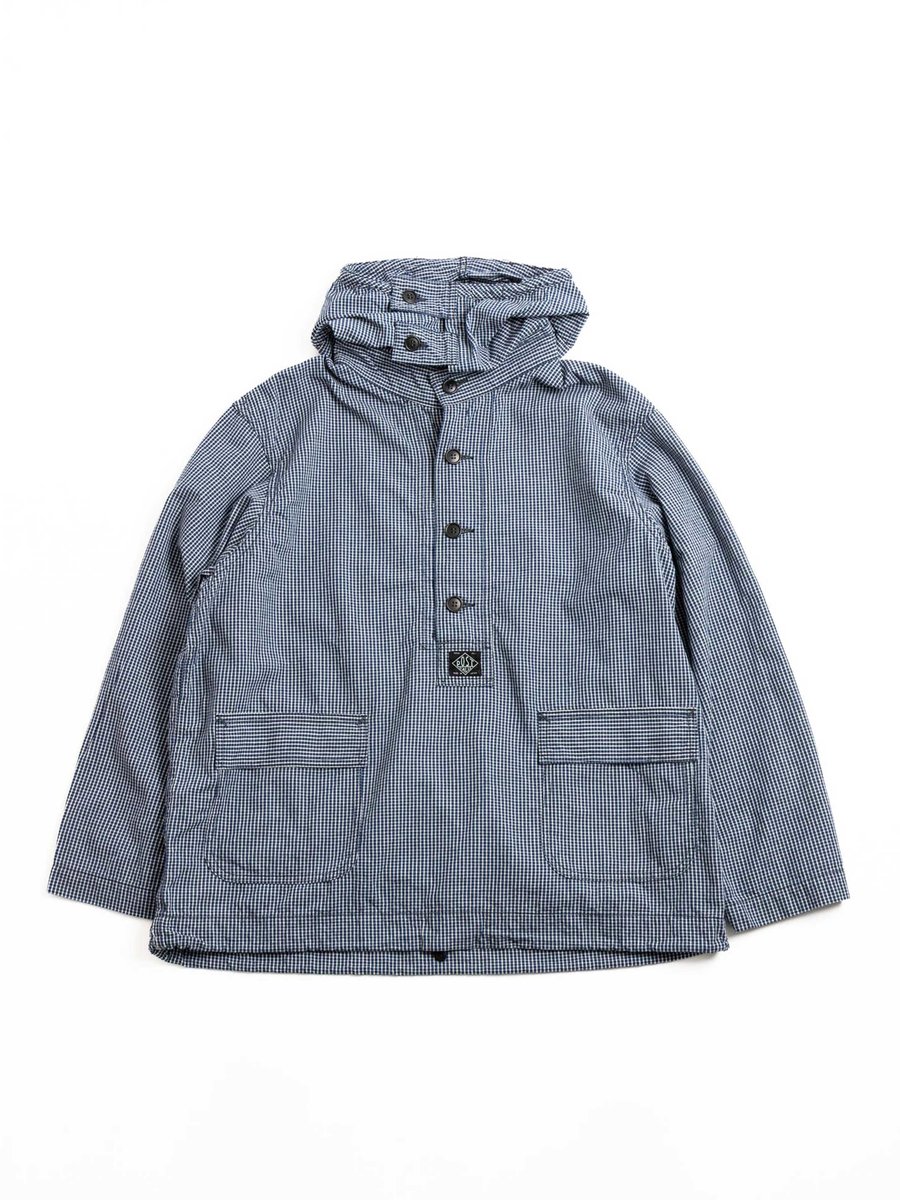 (1105–ICI) NAVY PARKA INDIGO CHECK