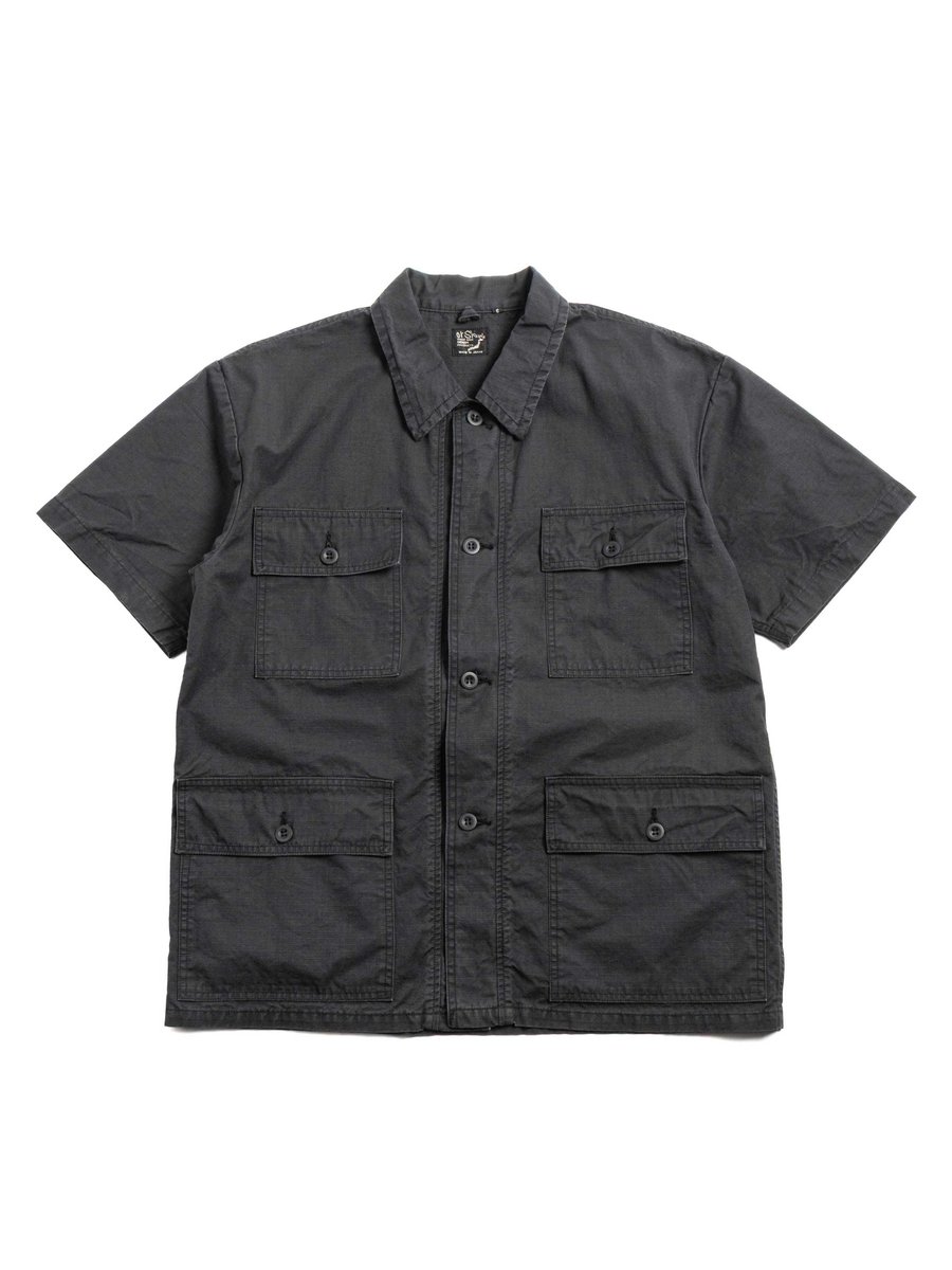 (8046) S/S UTILITY SHIRT RIPSTOP NAVY