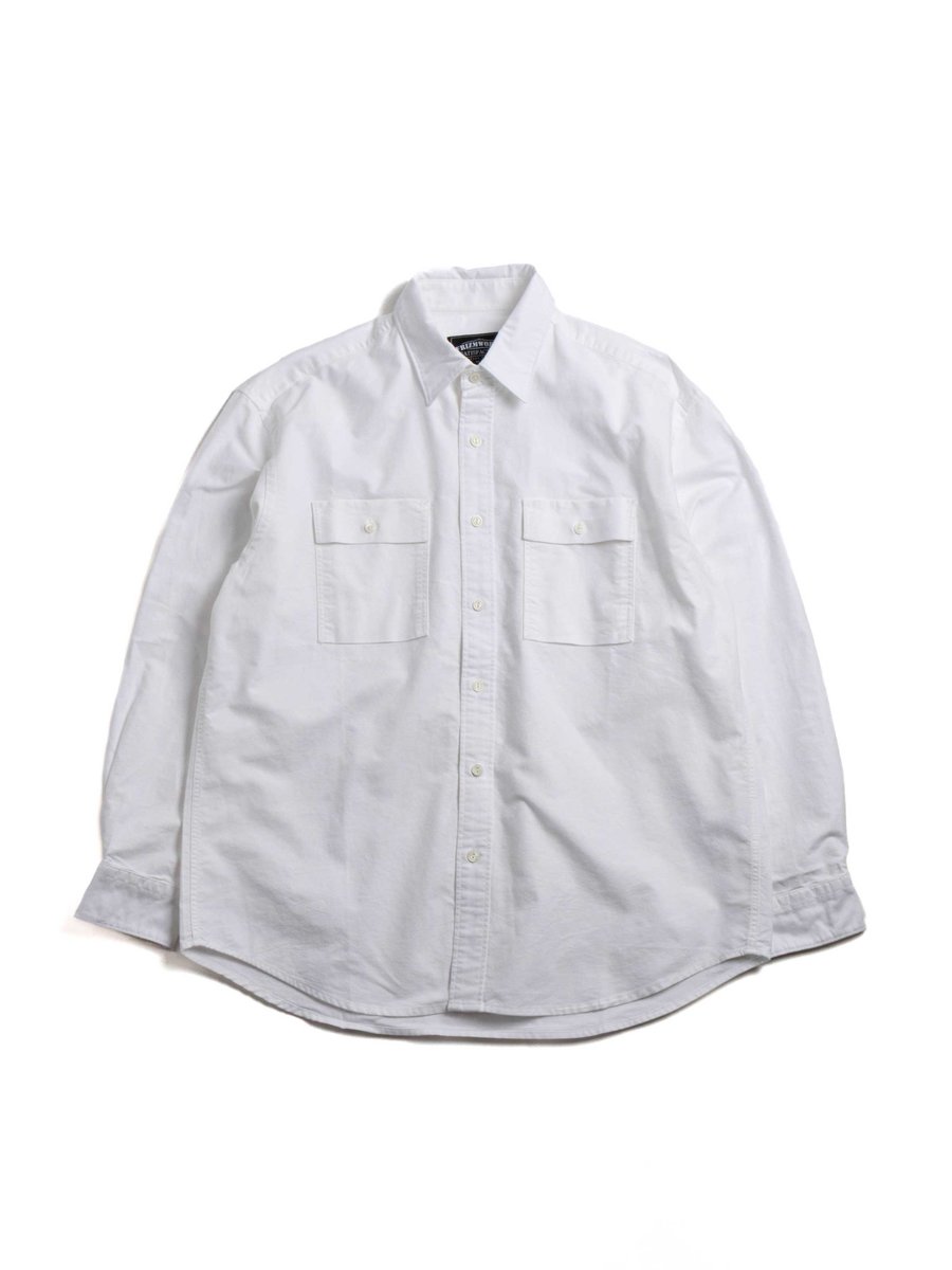 CIGARETTE POCKET CHAMBRAY SHIRT WHITE