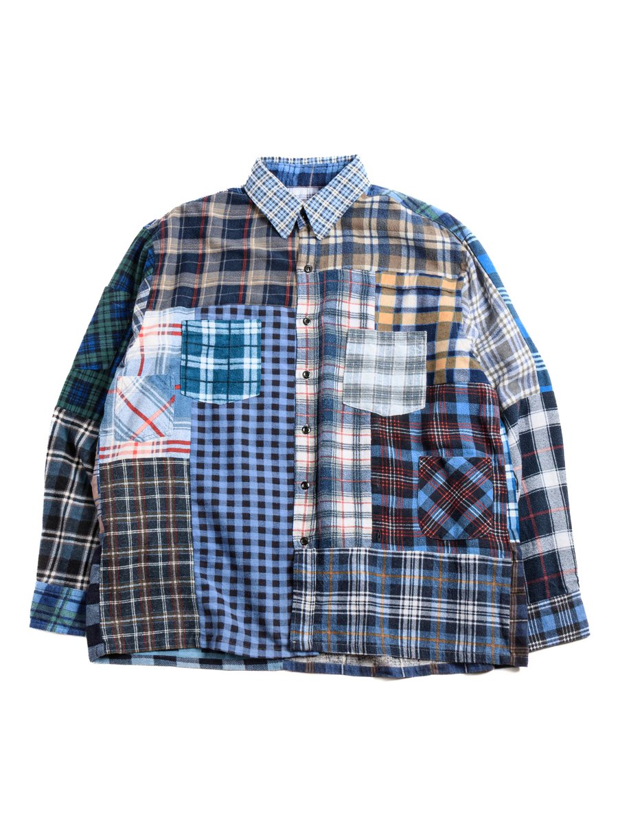 REBUILD by NEEDLES FLANNEL SHIRT STRAIGHT HEM SHIRT ASSORTED 4