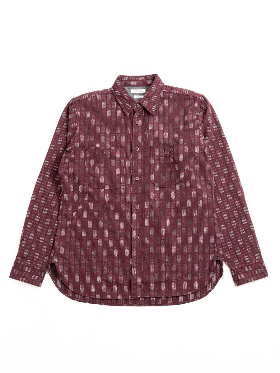 KURUME RIVER WORK SHIRT RED