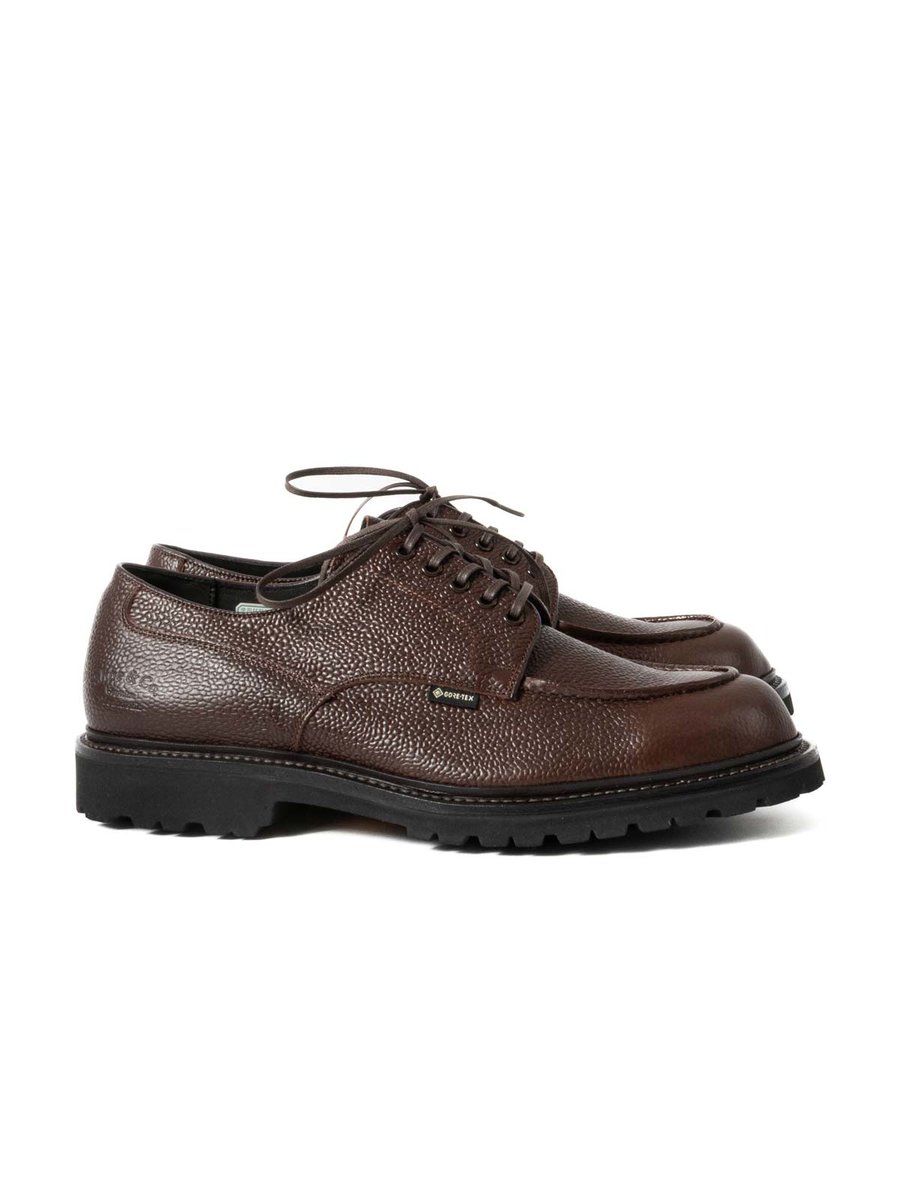 U–TIP DERBY SHOES GORE–TEX DARK BROWN EMBOSSED