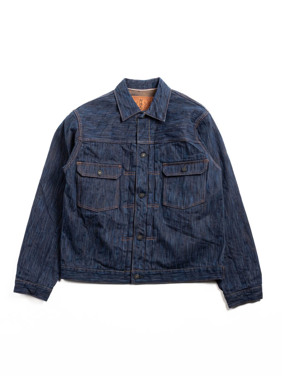 (D4615) STUDIO D&rsquo;ARTISAN AWA SHOAI KAKISHIBU DYED DENIM JACKET