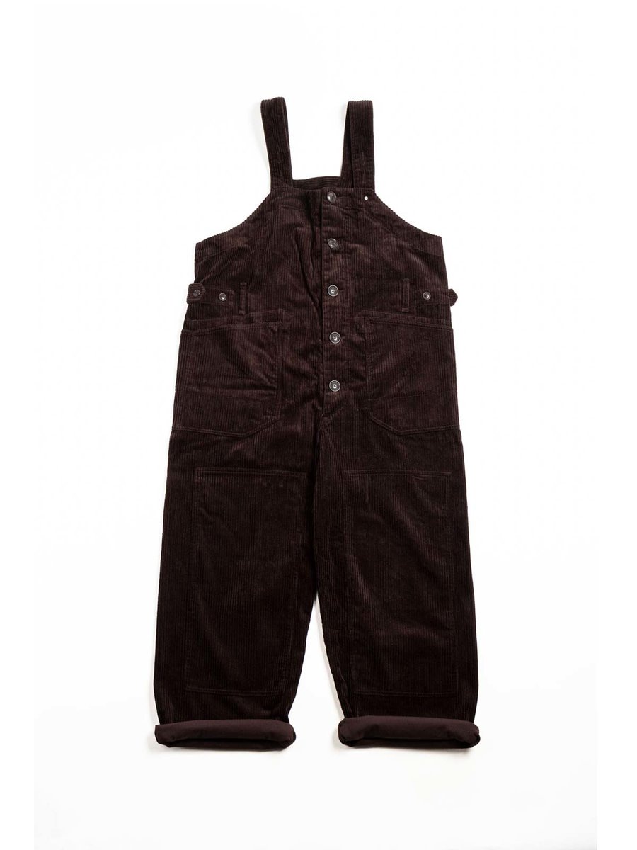 OVERALLS / DK.BROWN COTTON 4.5W CORDUROY