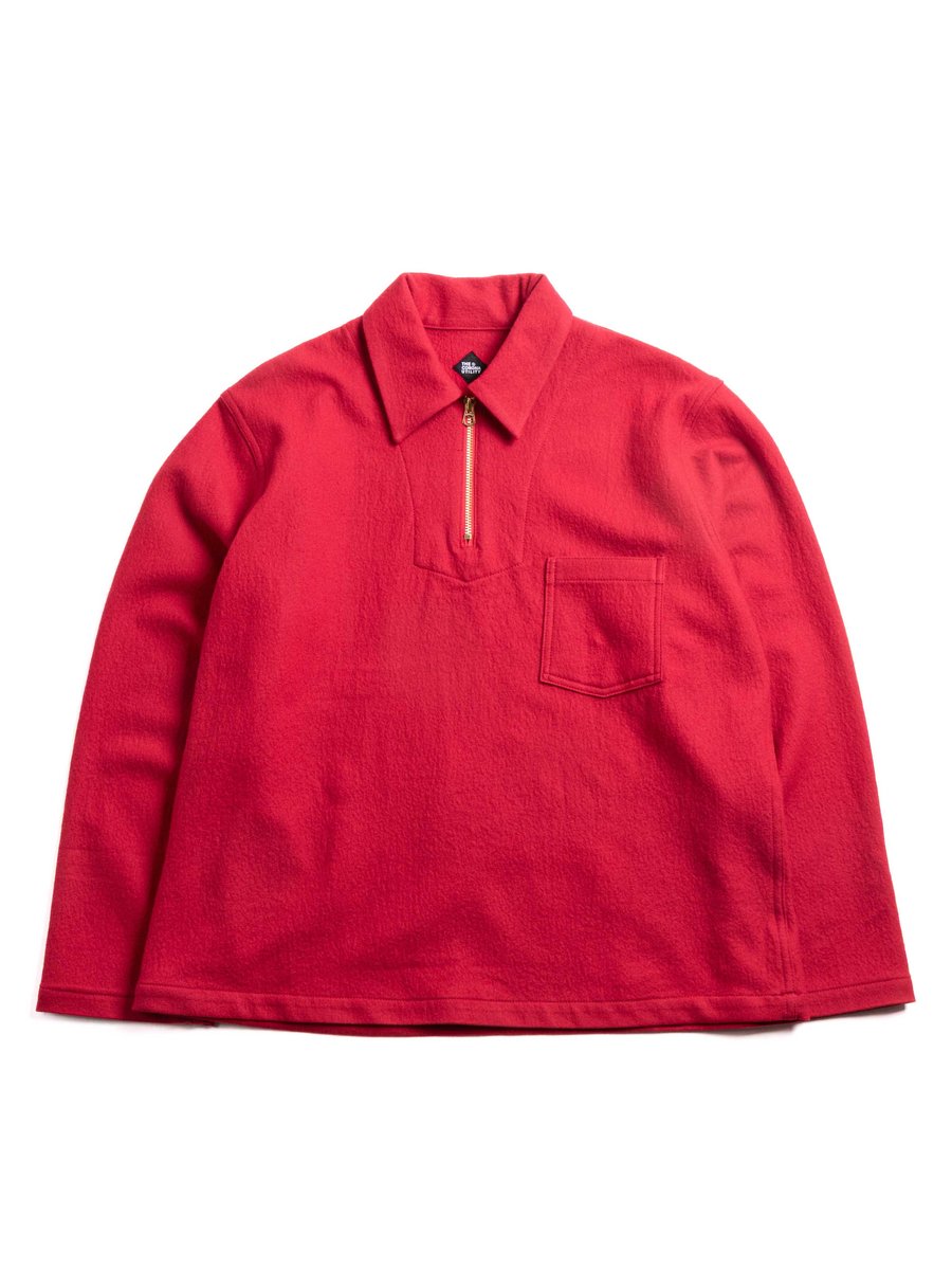 (CSJ006) CORONA HALF ZIP SAILOR JACKET RED