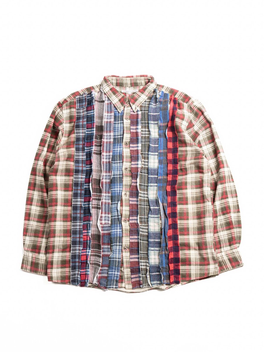REBUILD BY NEEDLES FLANNEL SHIRT RIBBON SHIRT 3