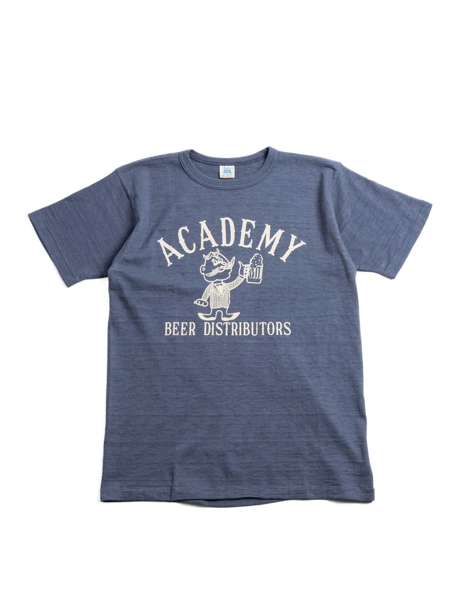 (JG–CS06) ACADEMY BEER DISTRIBUTORS T–SHIRT  FADE BLUE