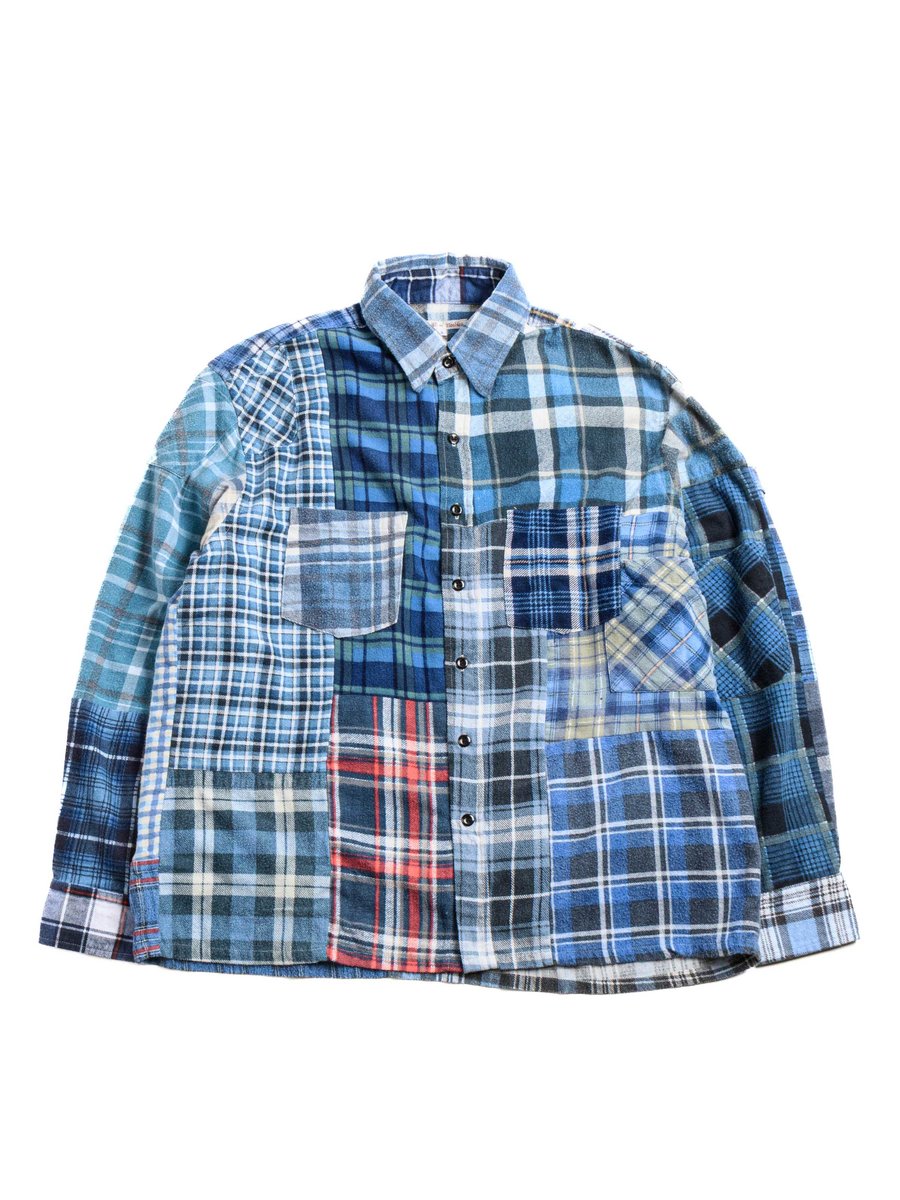 REBUILD by NEEDLES FLANNEL SHIRT STRAIGHT HEM SHIRT ASSORTED 1