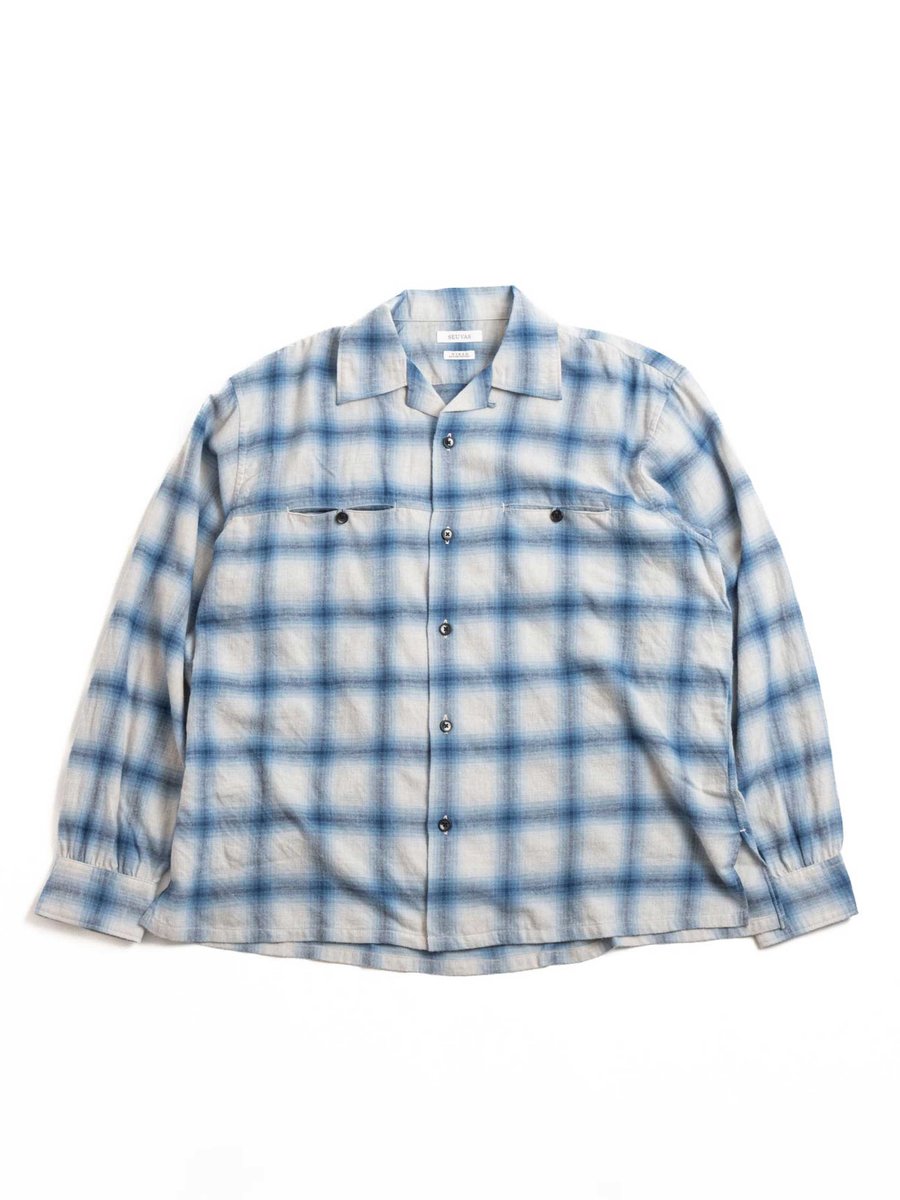 OPEN–NECKED SHIRT BLUE