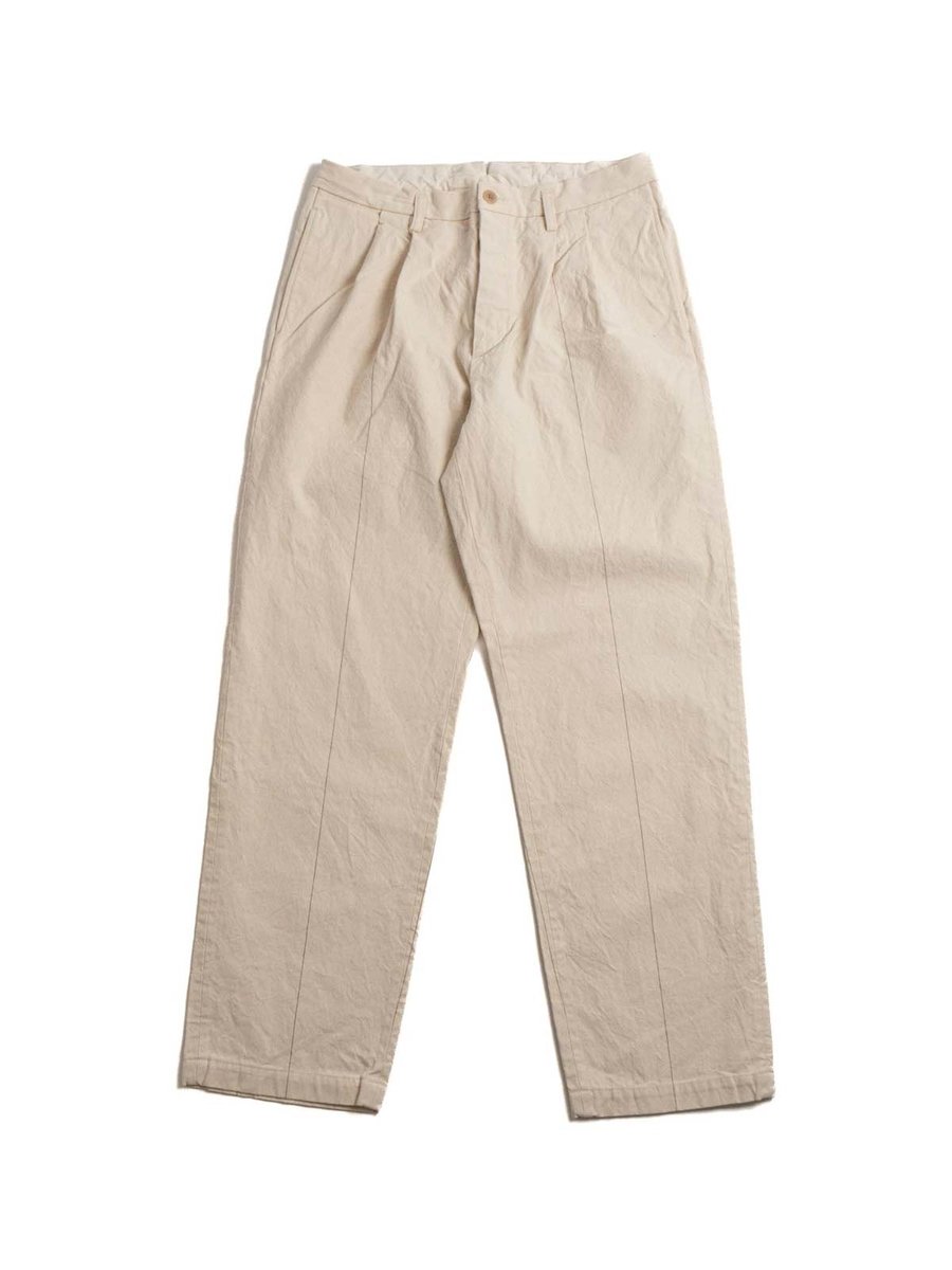 STRIPE CANVAS PANTS NATURAL