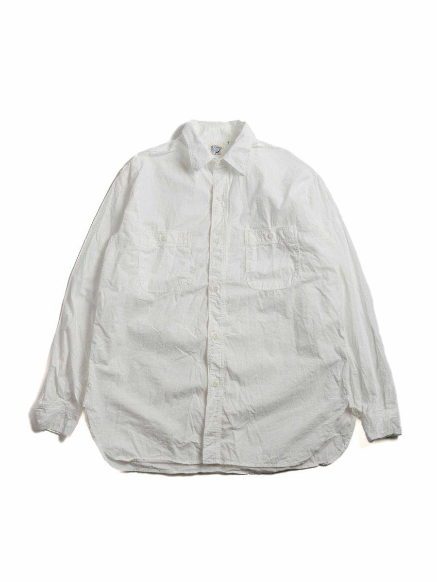 (LOT 8270) RELAX FIT CHAMBRAY WORK SHIRT WHITE