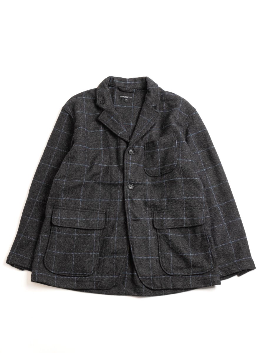 LOITER JACKET CHARCOAL LT. BLUE POLY WINDOPANE