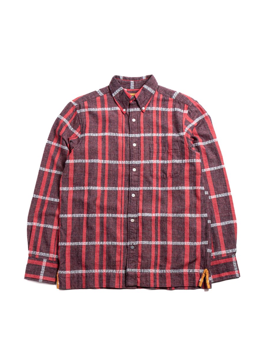 (OM45475.76) TBB HAND WOVEN CHENILLE RIB WEAVE B.D. STRAIGHT HEM SHIRT