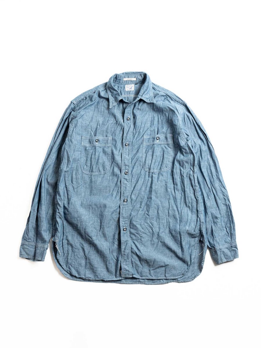 (LOT–V8070) CHAMBRAY VINTAGE WORK SHIRT 