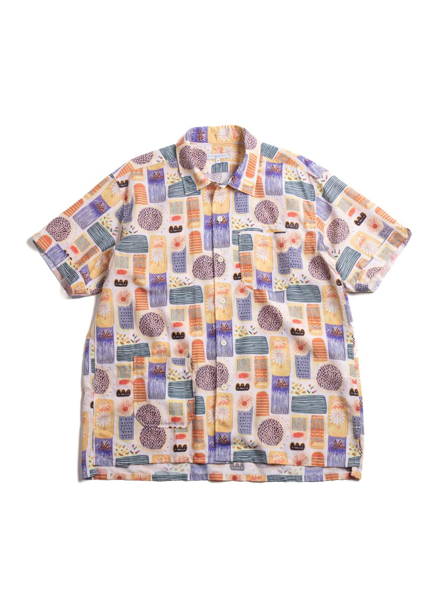 CAMP SHIRT MULTI COLOR TENCEL JAMAICAN PRINT