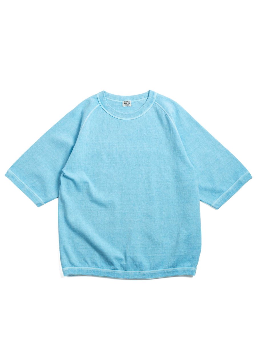 (LOT 37005PD) 9.5OZ HEAVY WEIGHT RAGLAN SLEEVE TEE / PD.LIGHT BLUE