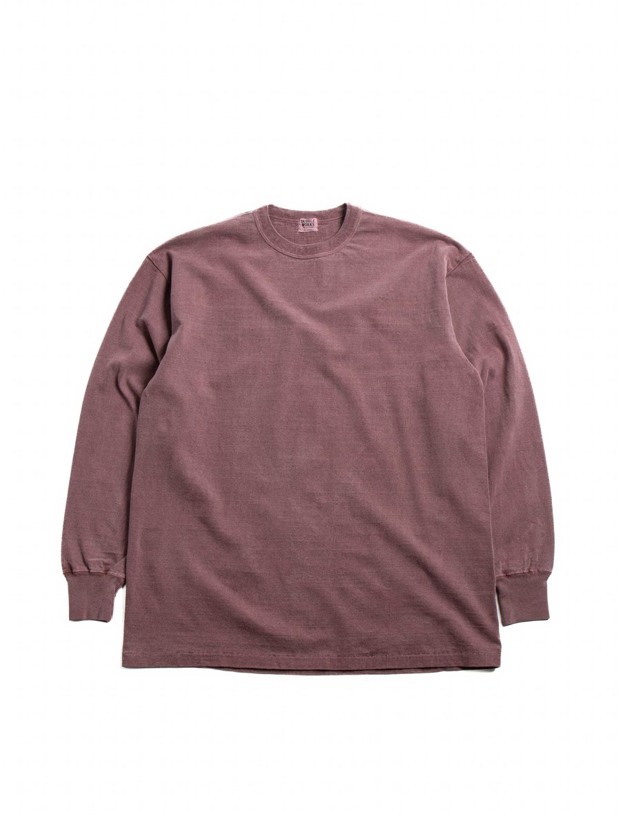 (LOT 55001PD) 7.7OZ MID WEIGHT L/S TEE P.D. BORDEAU