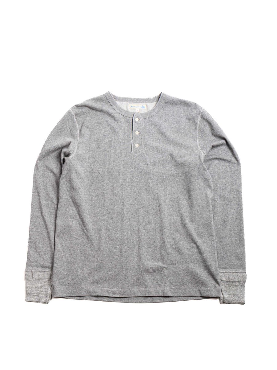 GOOD ORIGINALS 204 LONG SLEEVE HENLEY ANTHRACITE MELANGE