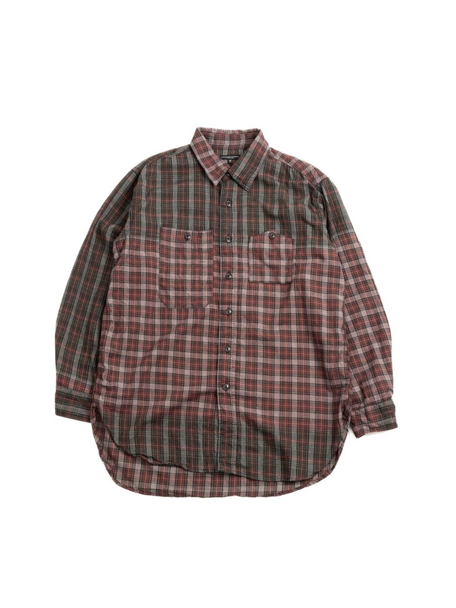 WORK SHIRT OLIVE/RED SMOKEY PLAID