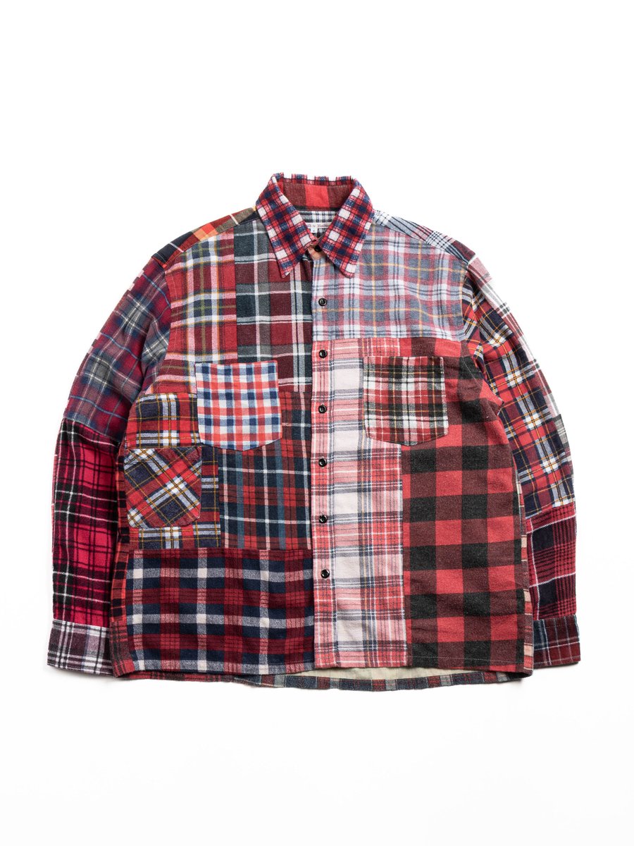 REBUILD by NEEDLES FLANNEL SHIRT STRAIGHT HEM SHIRT ASSORTED 1A