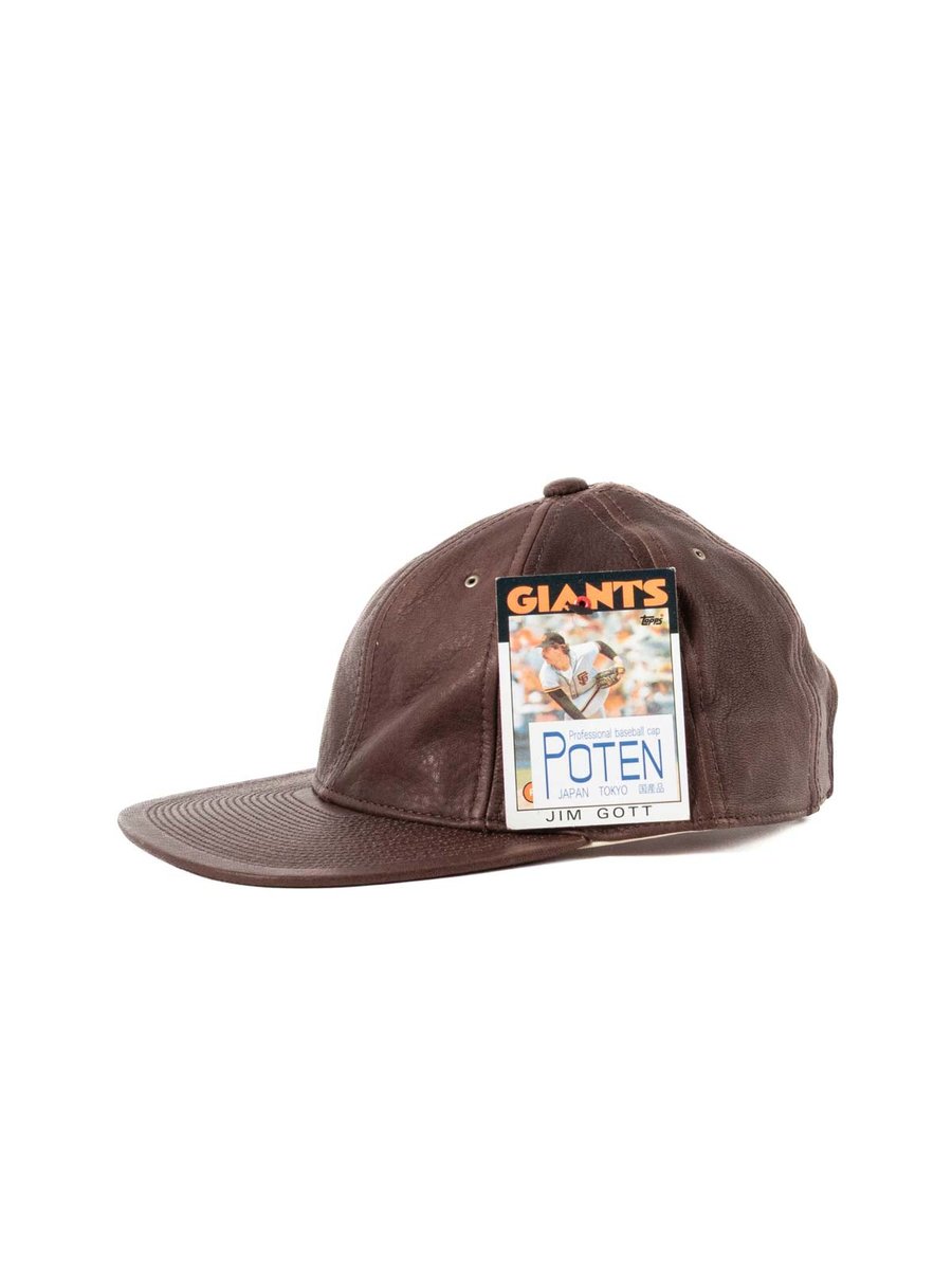 POTEN DEERSKIN CAP BROWN LEATHER 