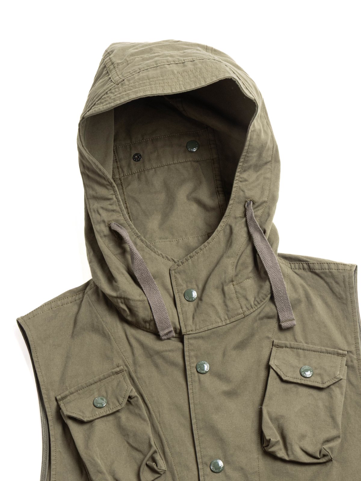 FIELD VEST OLIVE COTTON SAND CLOTH - Image 3