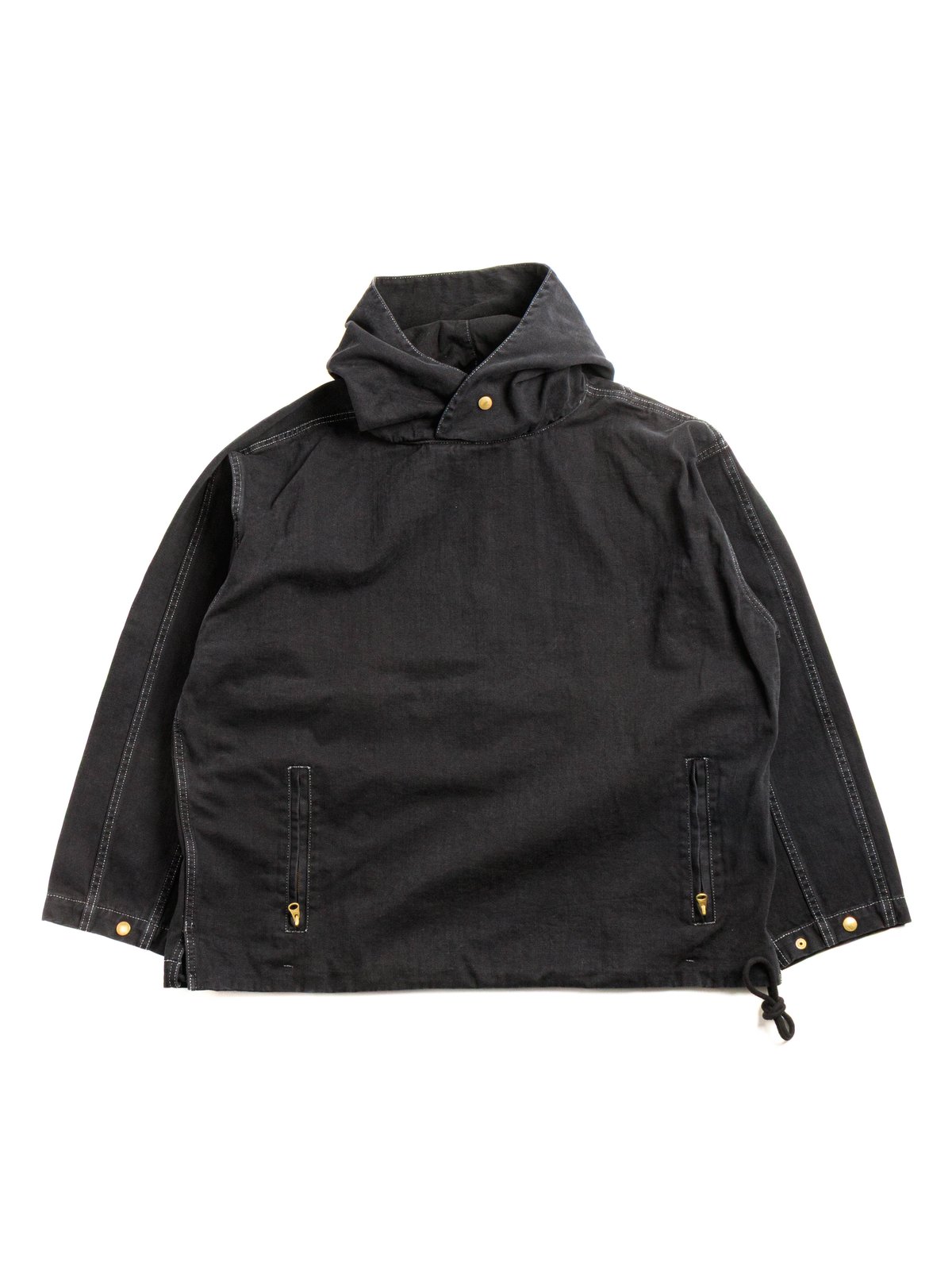 REVERSIBLE PULLOVER JACKET BLACK TAR - Image 1