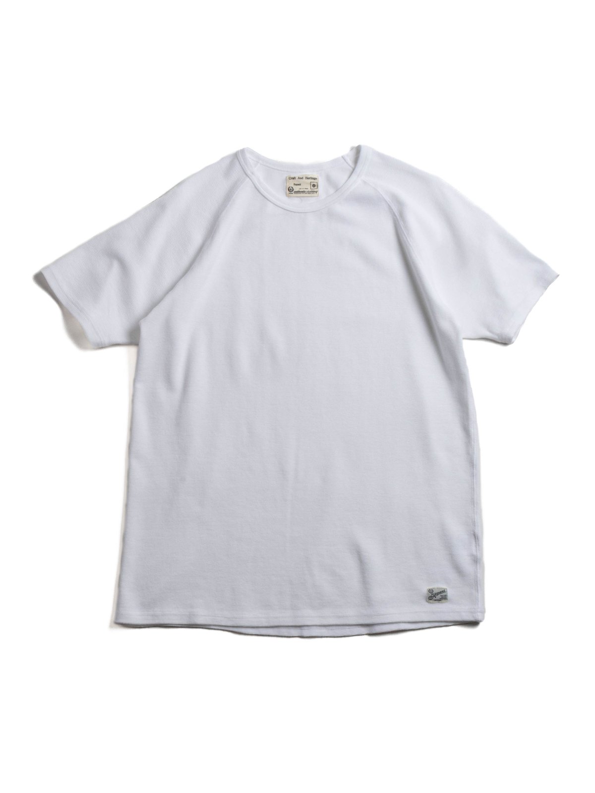 (KP9901MS) RAFFIA SPUN RIB SHORT SLEEVE T&ndash;SHIRT WHITE - Image 1