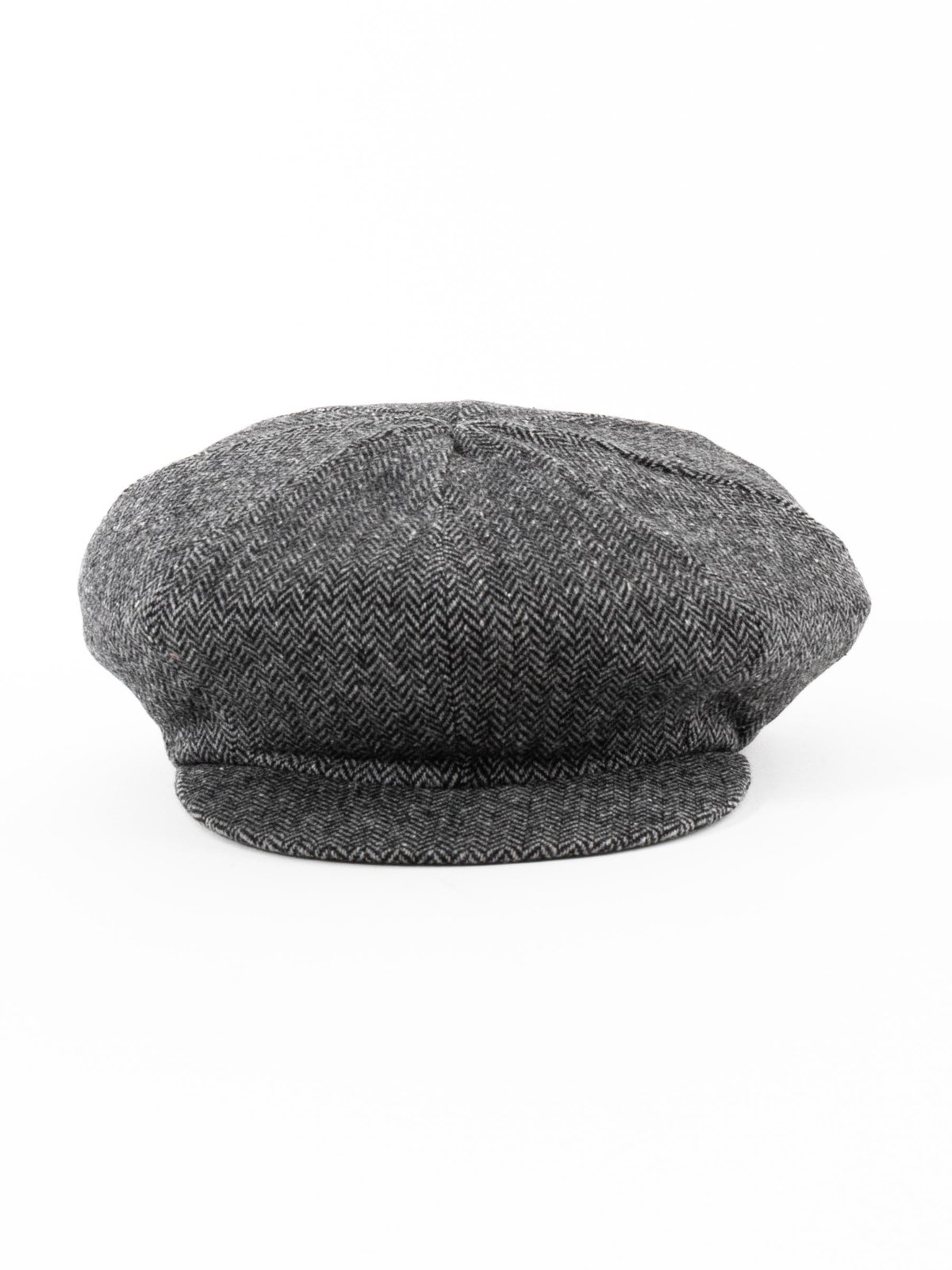 NEWSBOY CAP GREY HERRINGBONE - Image 1