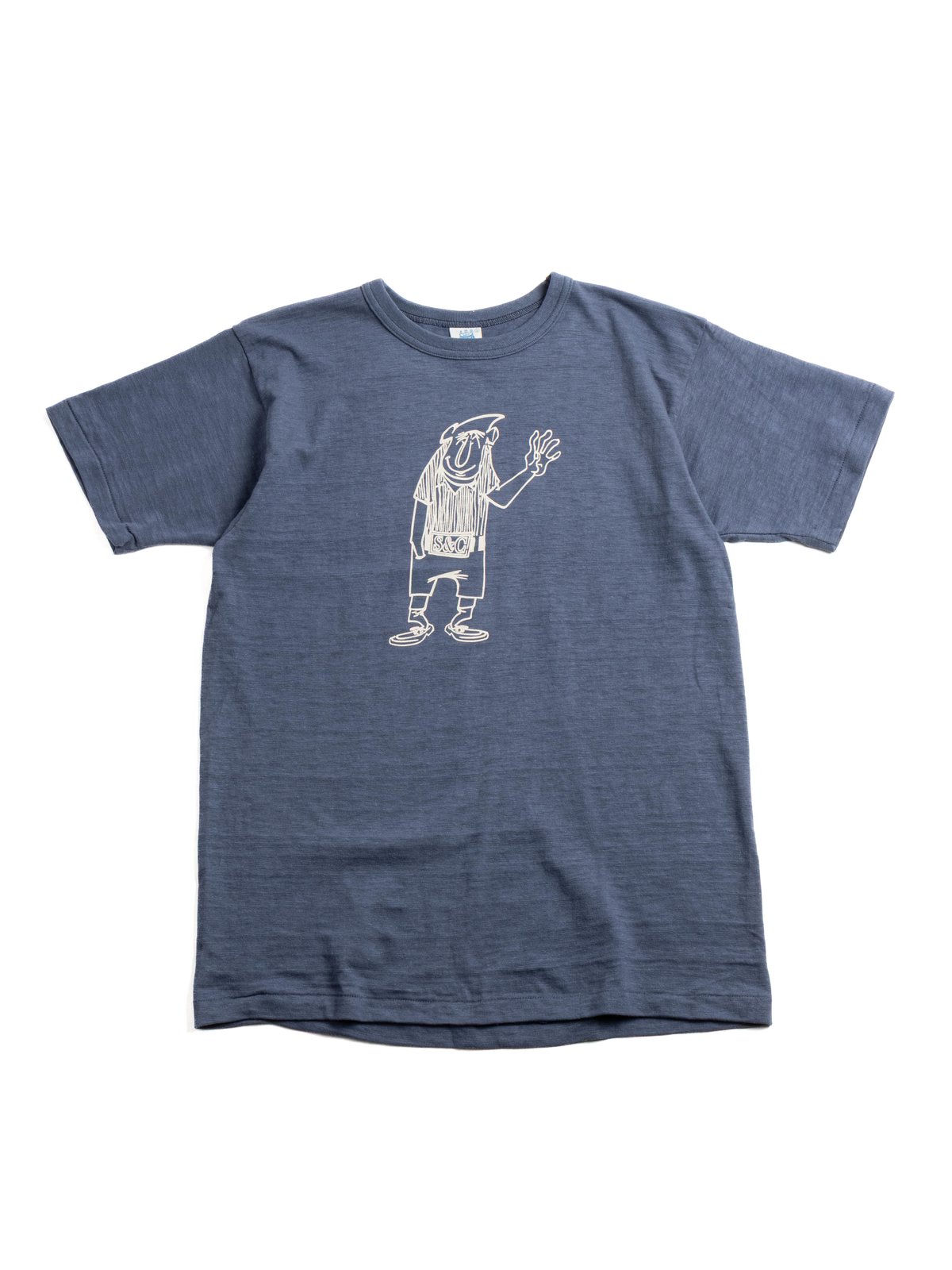 (JG–CS06) HELLO T SHIRT FADE BLUE - Image 1