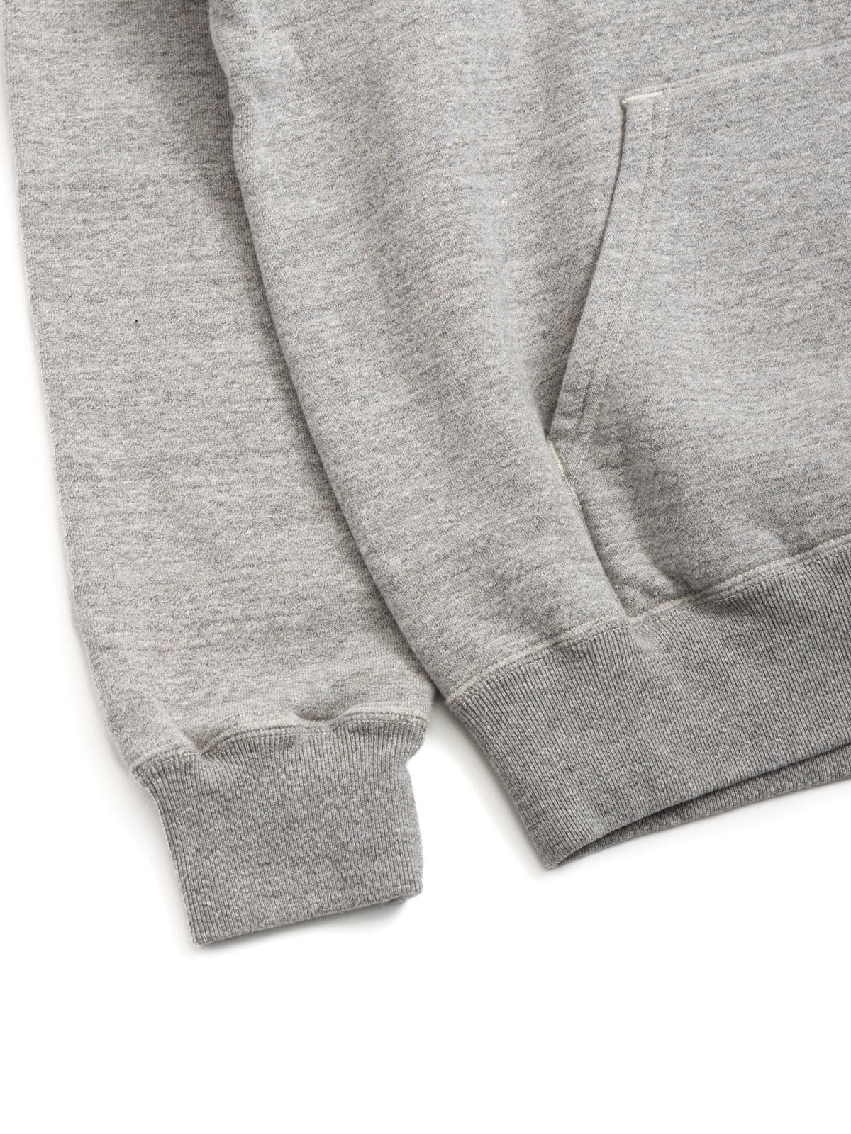 (LOT 0016) LOOP–WHEEL HOODED SWEATSHIRT GREY - Image 4