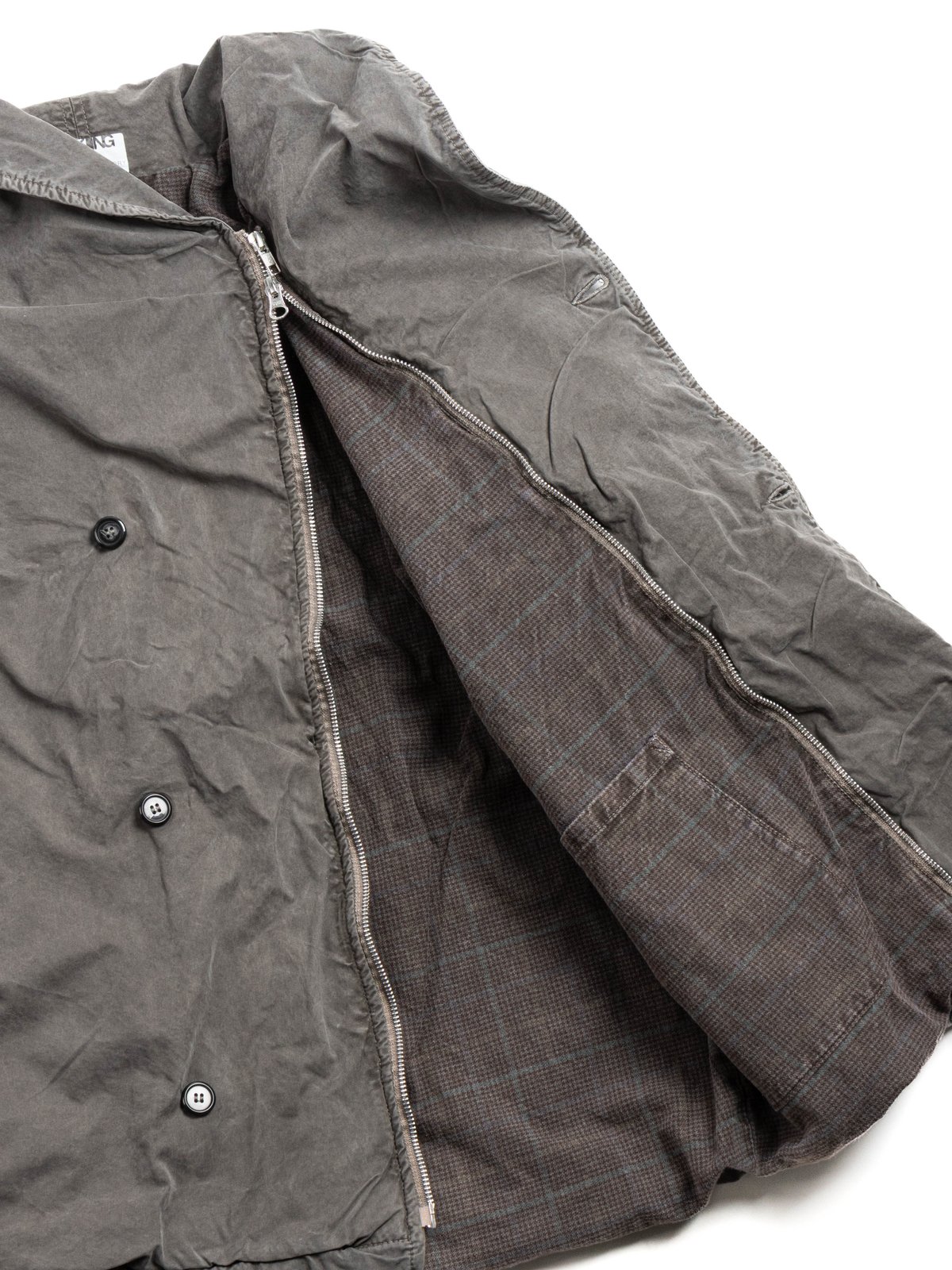 WORKING STEP COAT PEACHED COTTON OXFORD SHALE - Image 2