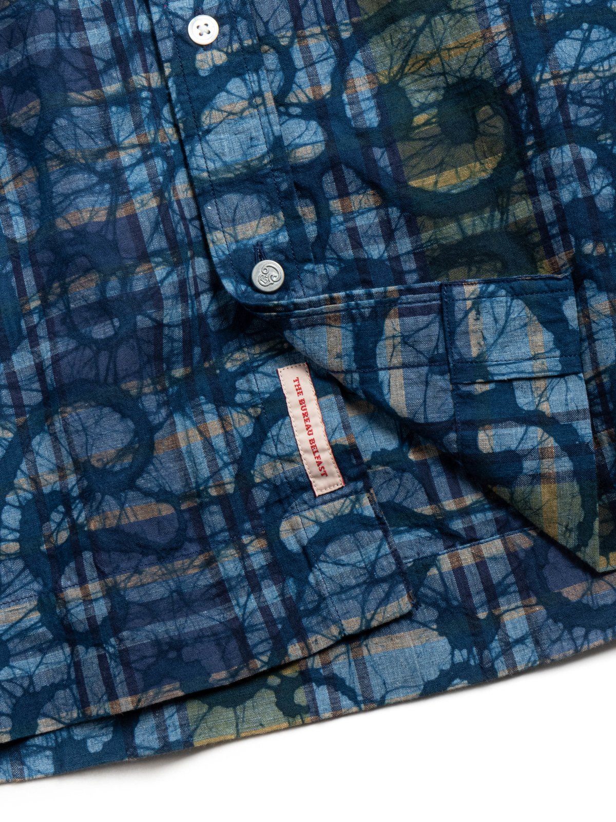 (OM45645.10) STANDARD WEAVE MADRAS CHECK BATIK INDIGO - Image 3