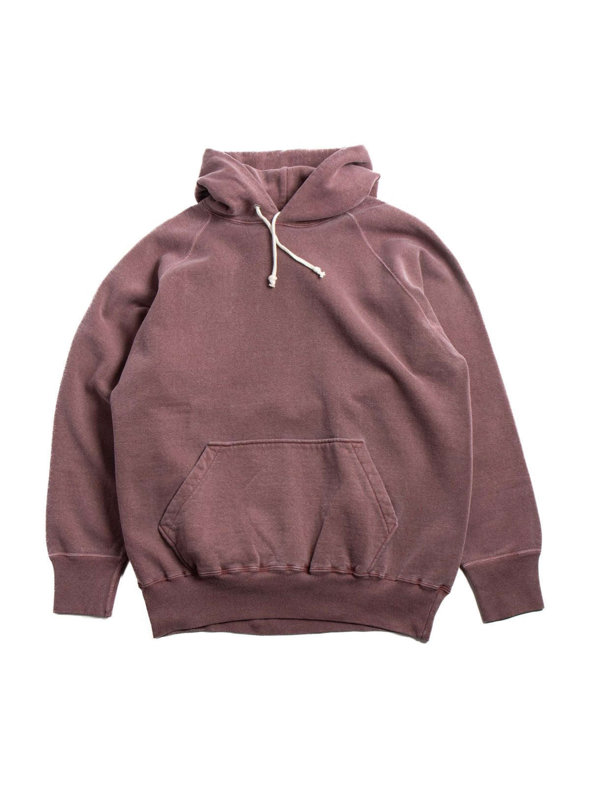 (LOT 83004PD) FLATSEAMS RAGLAN SWEAT HOODIE P.D. BORDEAUX - Image 1