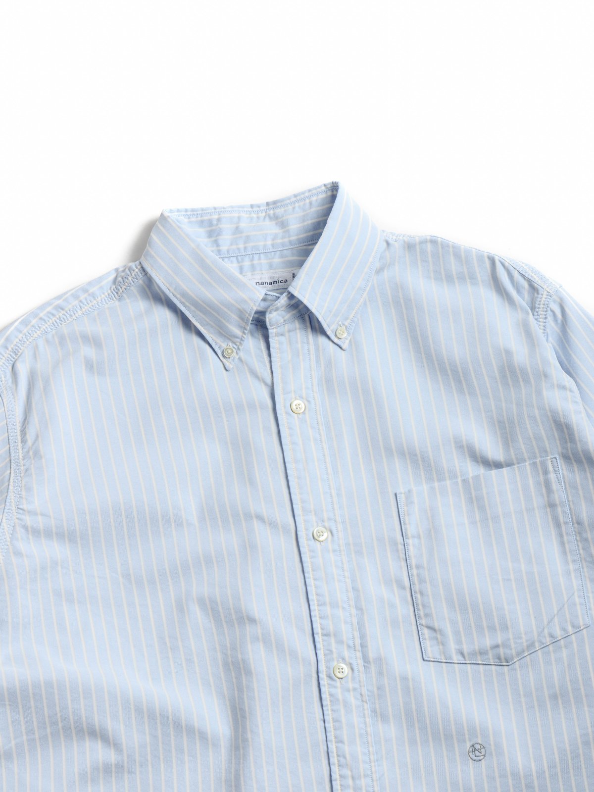 BUTTON DOWN STRIPE WIND SHIRT NAVY - Image 2