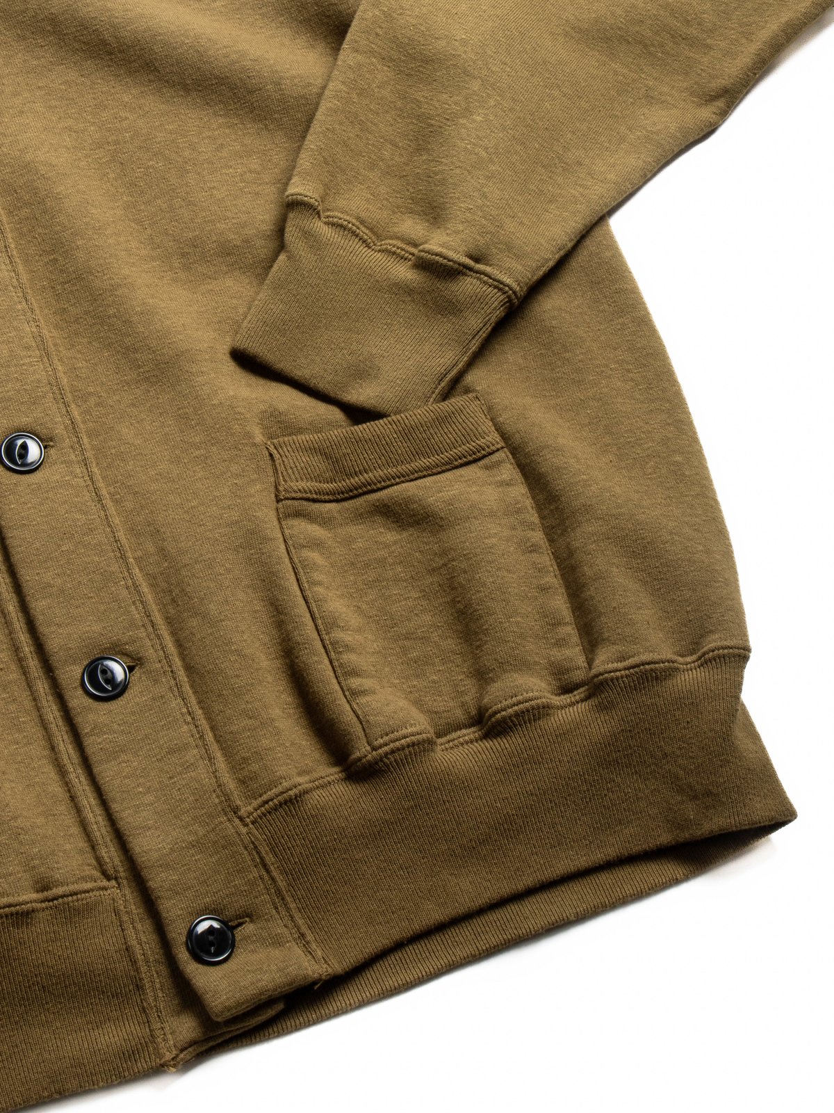 (LOT 86016) &ldquo;LOOP WHEEL&rdquo;SWEAT JACKET KHAKI - Image 3