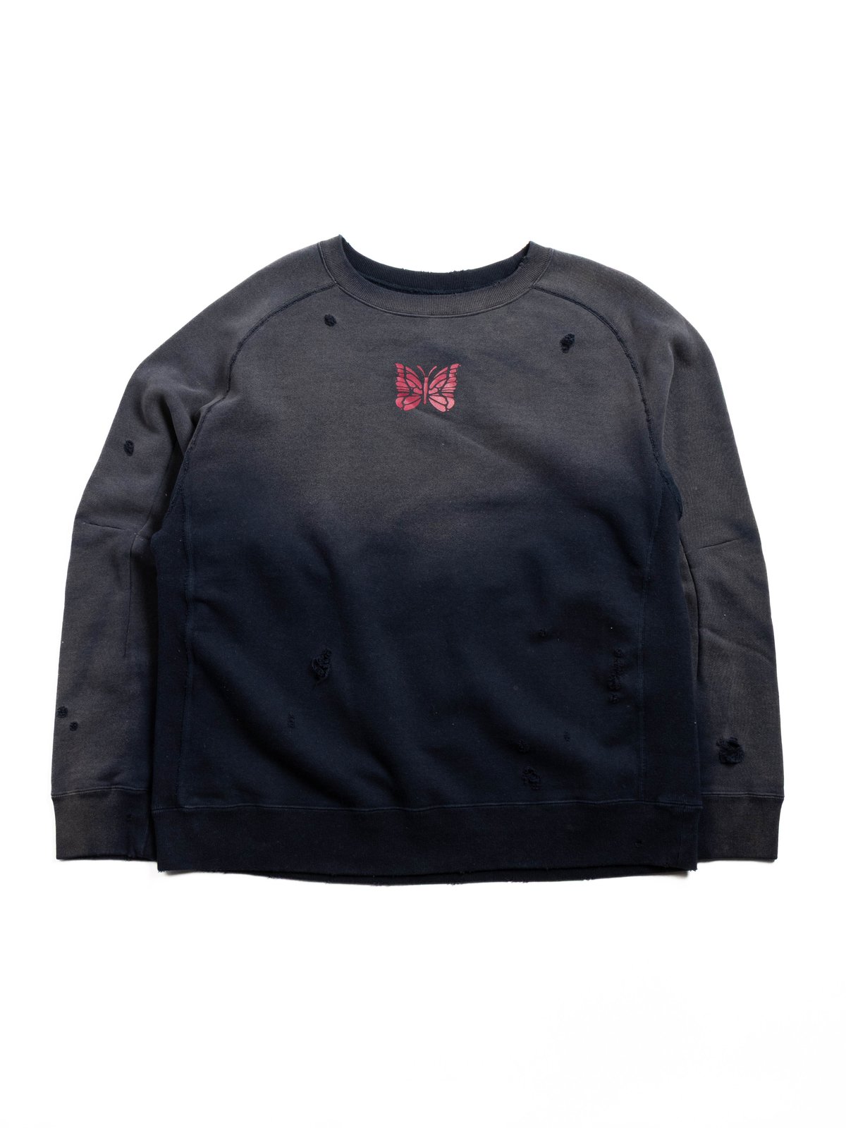 NEEDLES DECONSTRUCTED SWEAT SHIRT NAVY - Image 1