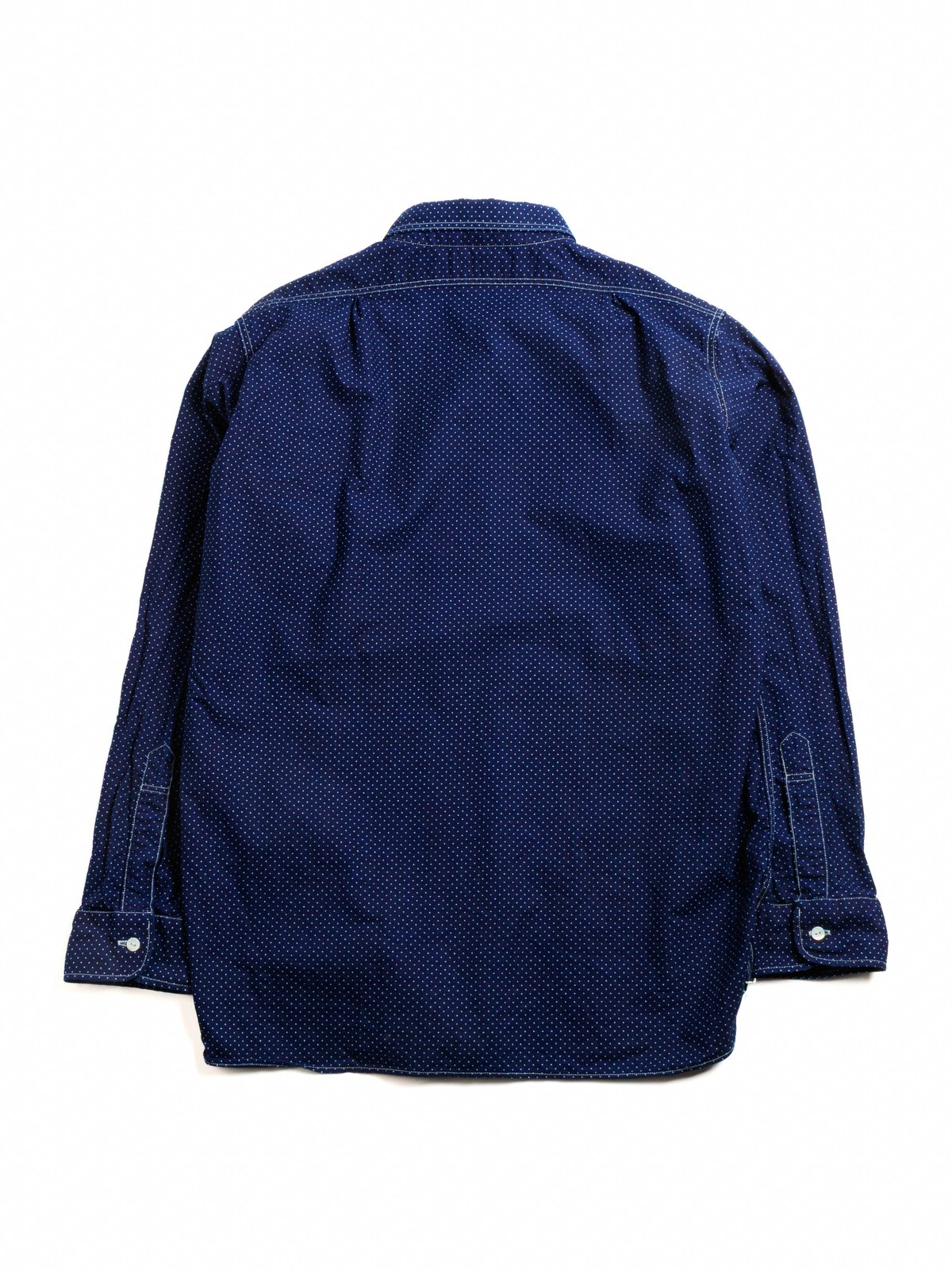 (LOT 3058) IWABASH DOT PRINT SHIRTS (ROUND COLLAR) INDIGO - Image 5